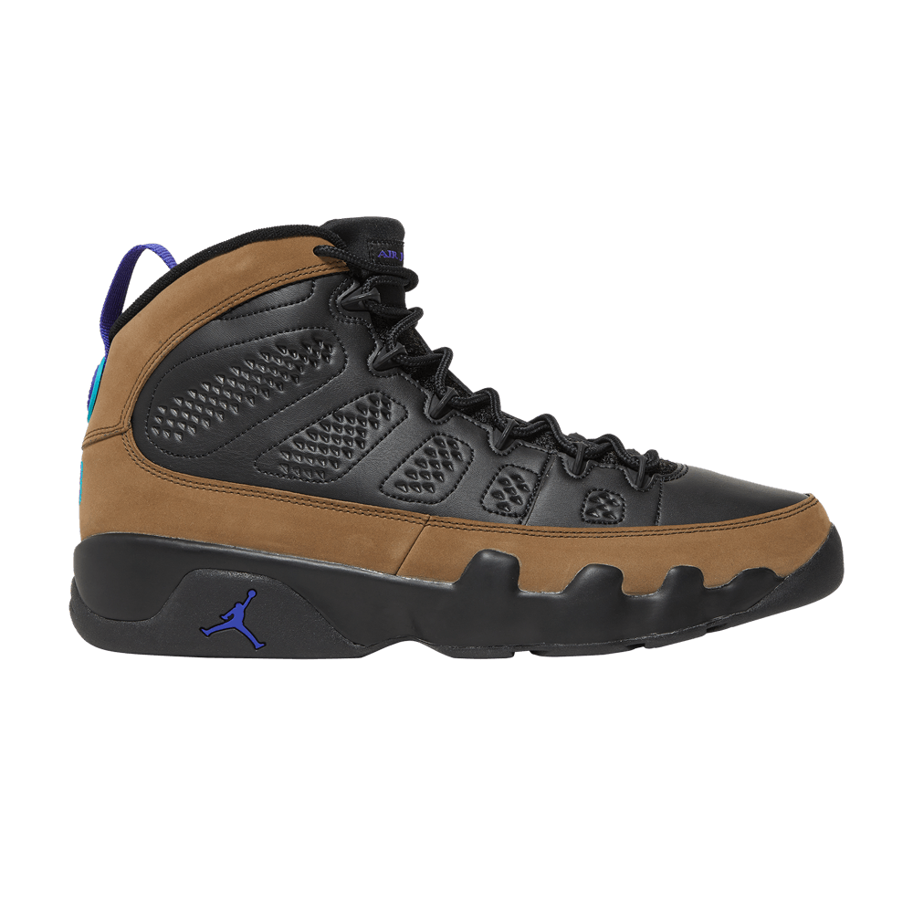 image of Air Jordan 9 Retro Olive Concord Shoes in Black, Men's (Size 7)