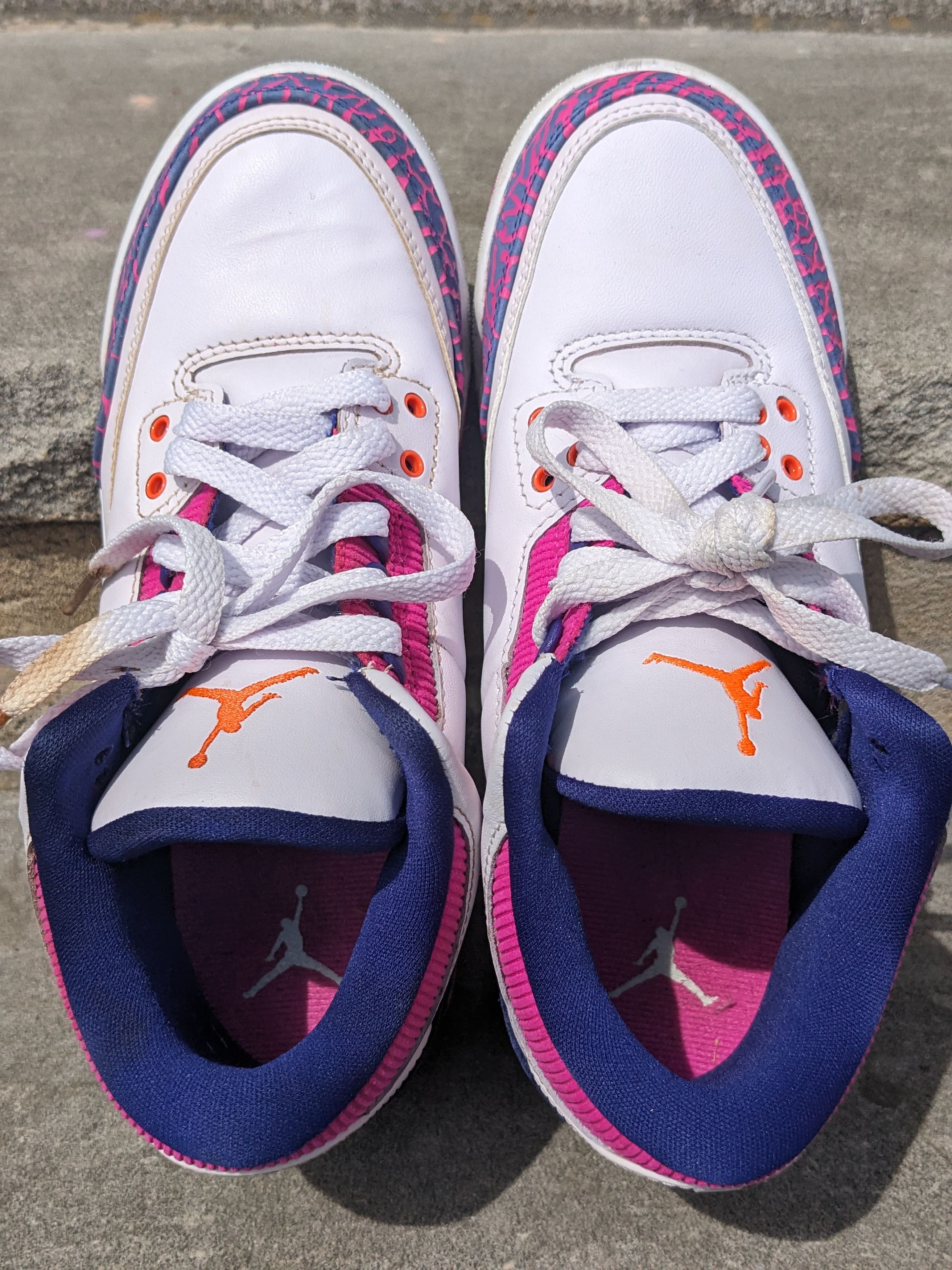 Nike × Vintage Size 5 Youth Jordan 3 Retro Barely Grape Pink 441140-500 Size US 5 / EU 37 - 3 Thumbnail