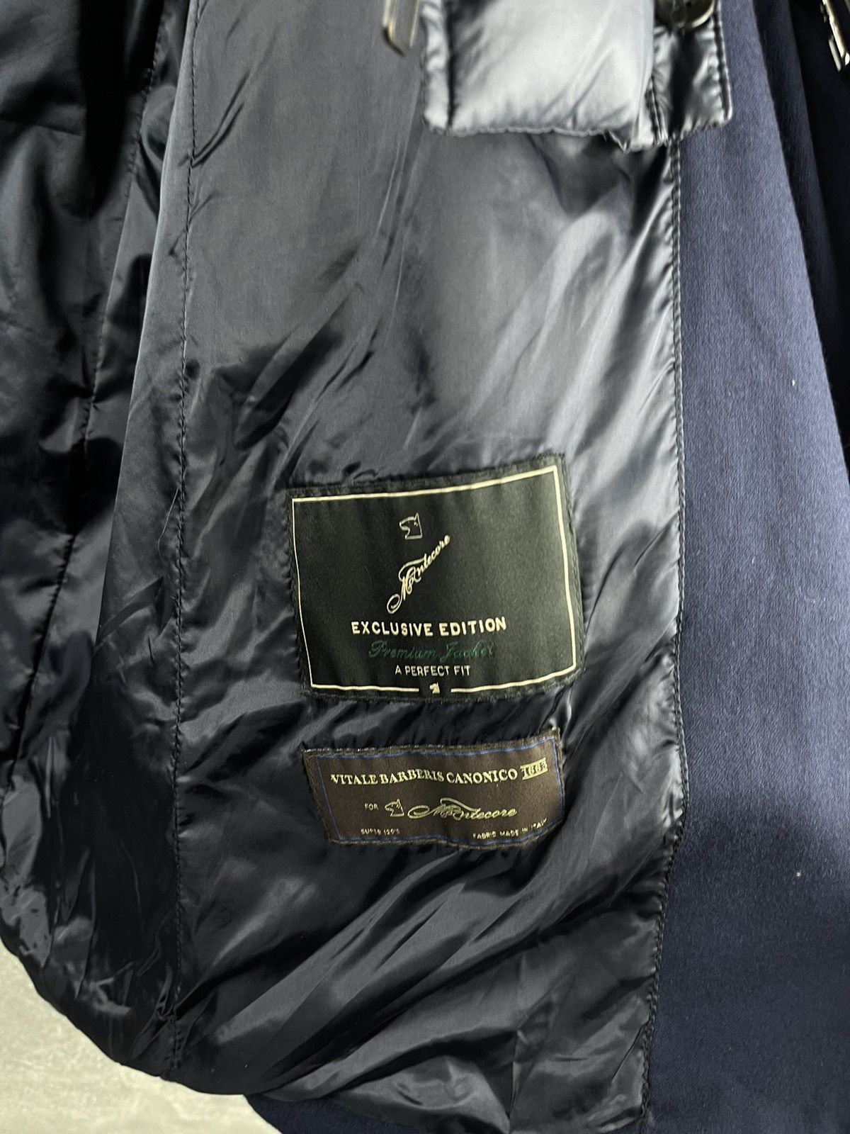 Montecore Montecore Luxury Navy Down Zip Button Quilted Coat Jacket Size US L / EU 52-54 / 3 - 14 Thumbnail