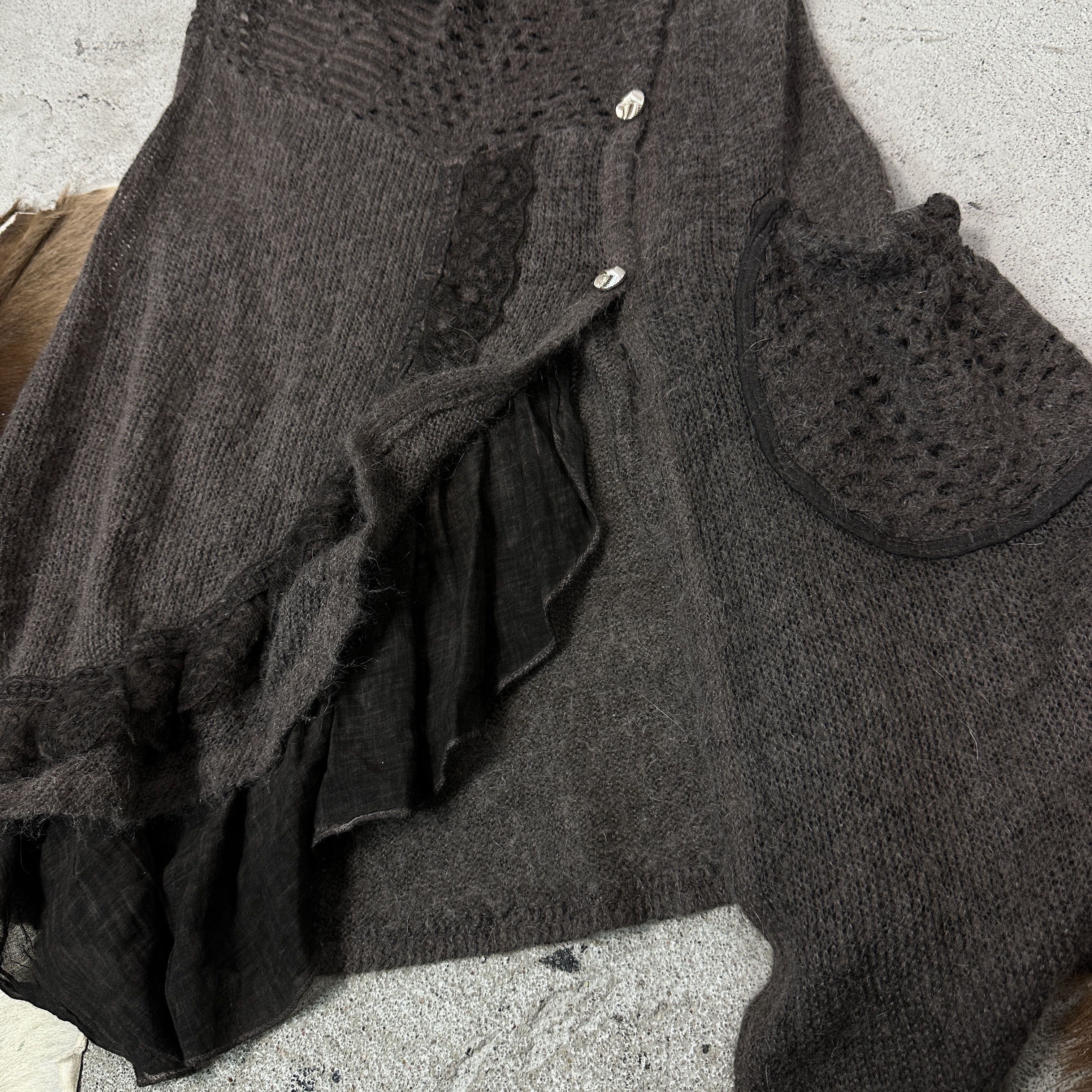 Vintage Vintage Crochet Fairy Asymmetrical Top Cardigan Y2K Size M / US 6-8 / IT 42-44 - 5 Thumbnail