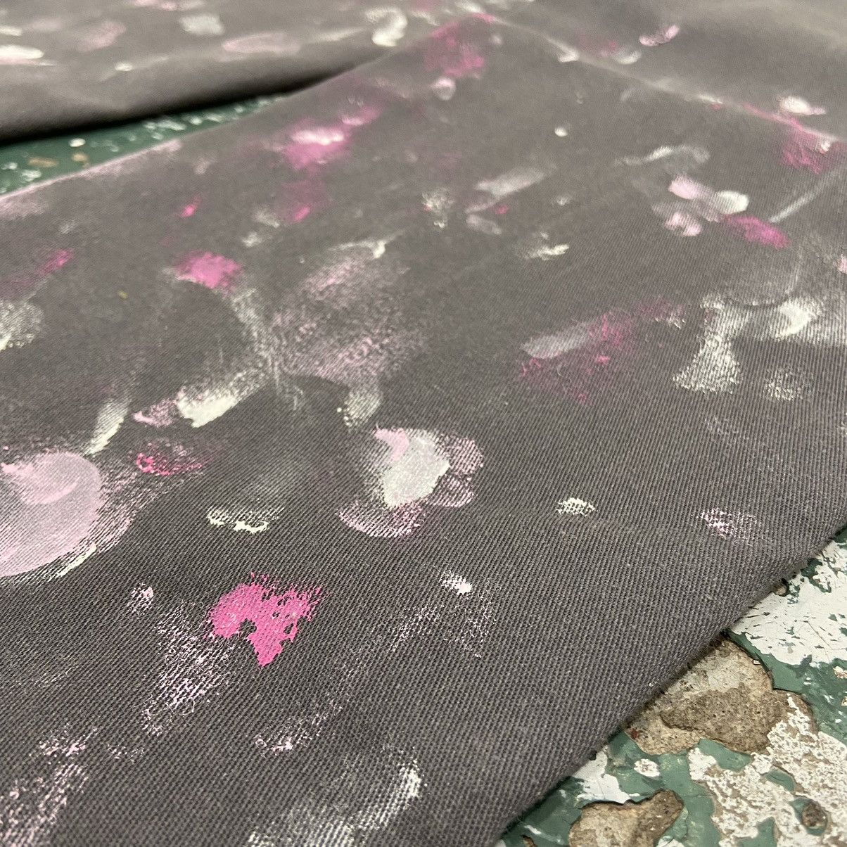 Vintage Vintage Paint Splatter Grey Work Pants Size 27" / US 4 / IT 40 - 3 Thumbnail