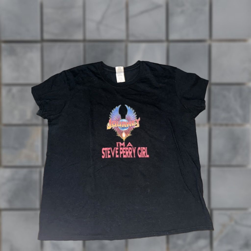 Vintage VINTAGE Journey T-Shirt XL Black 24x27 Size US XL / EU 56 / 4 - 1 Thumbnail