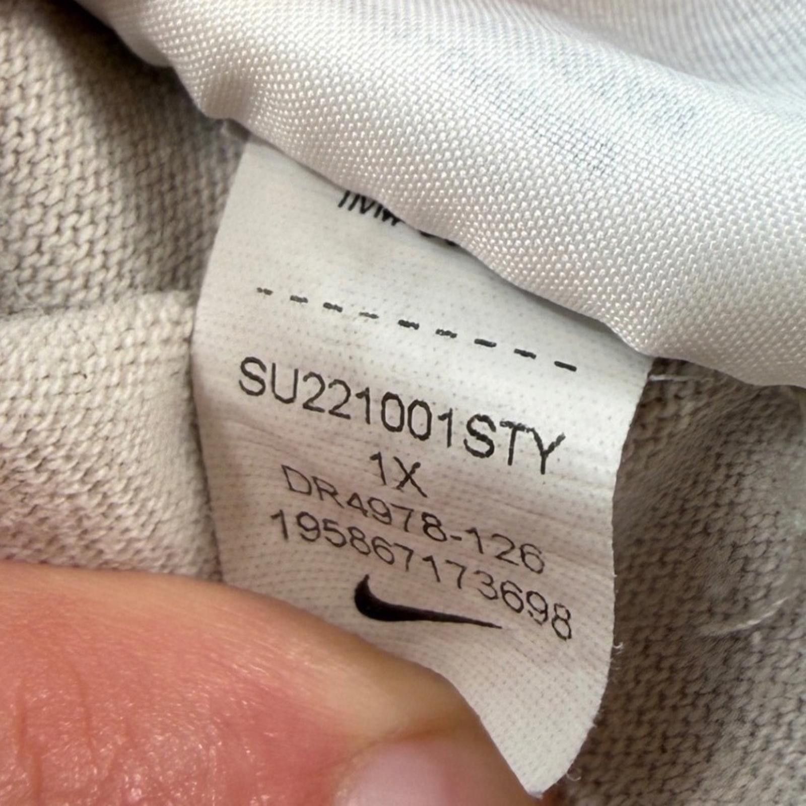Nike Nike Womens Hoodie Plus 1X Beige Swoosh Sweatshirt Size XL / US 12-14 / IT 48-50 - 9 Thumbnail