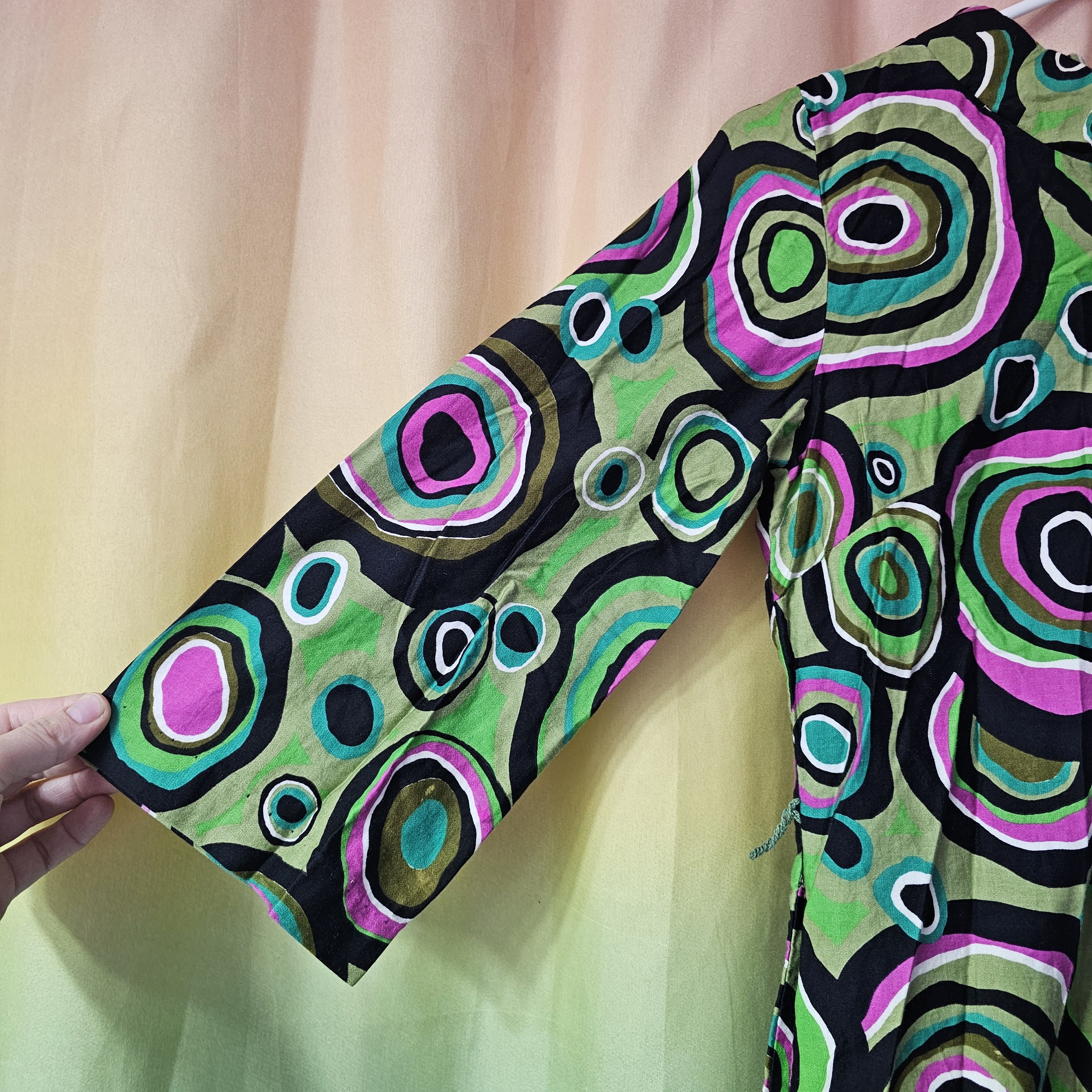 Other 60's Vintage Psychedelic Print Lounge Craft Jumpsuit Size 28" / US 6 / IT 42 - 8 Thumbnail