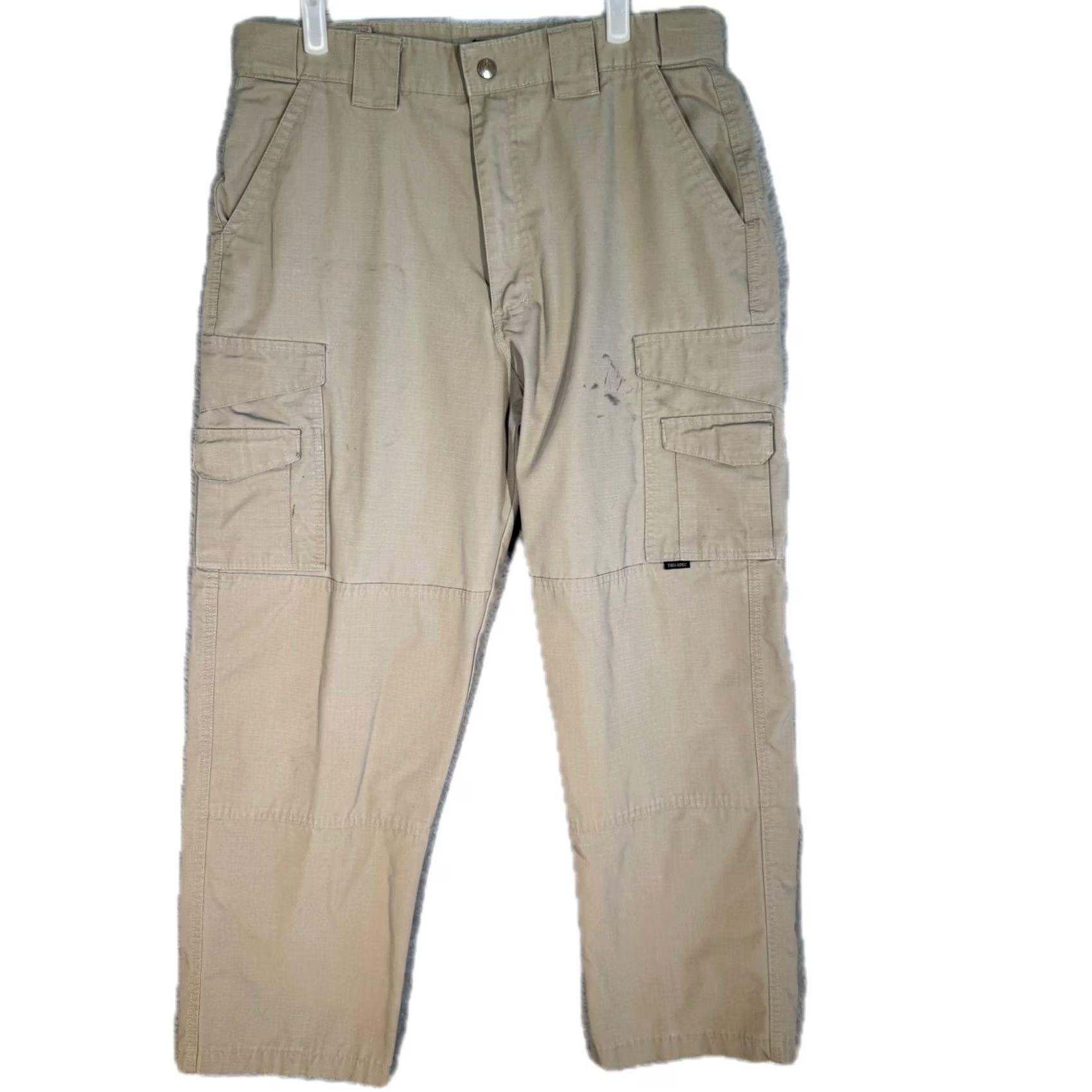 Doublet Tru-Spec Cargo Pants Mens 34x28 Beige Ripstop Double Knee Work Tactical Pants Size US 34 / EU 50 - 2 Thumbnail