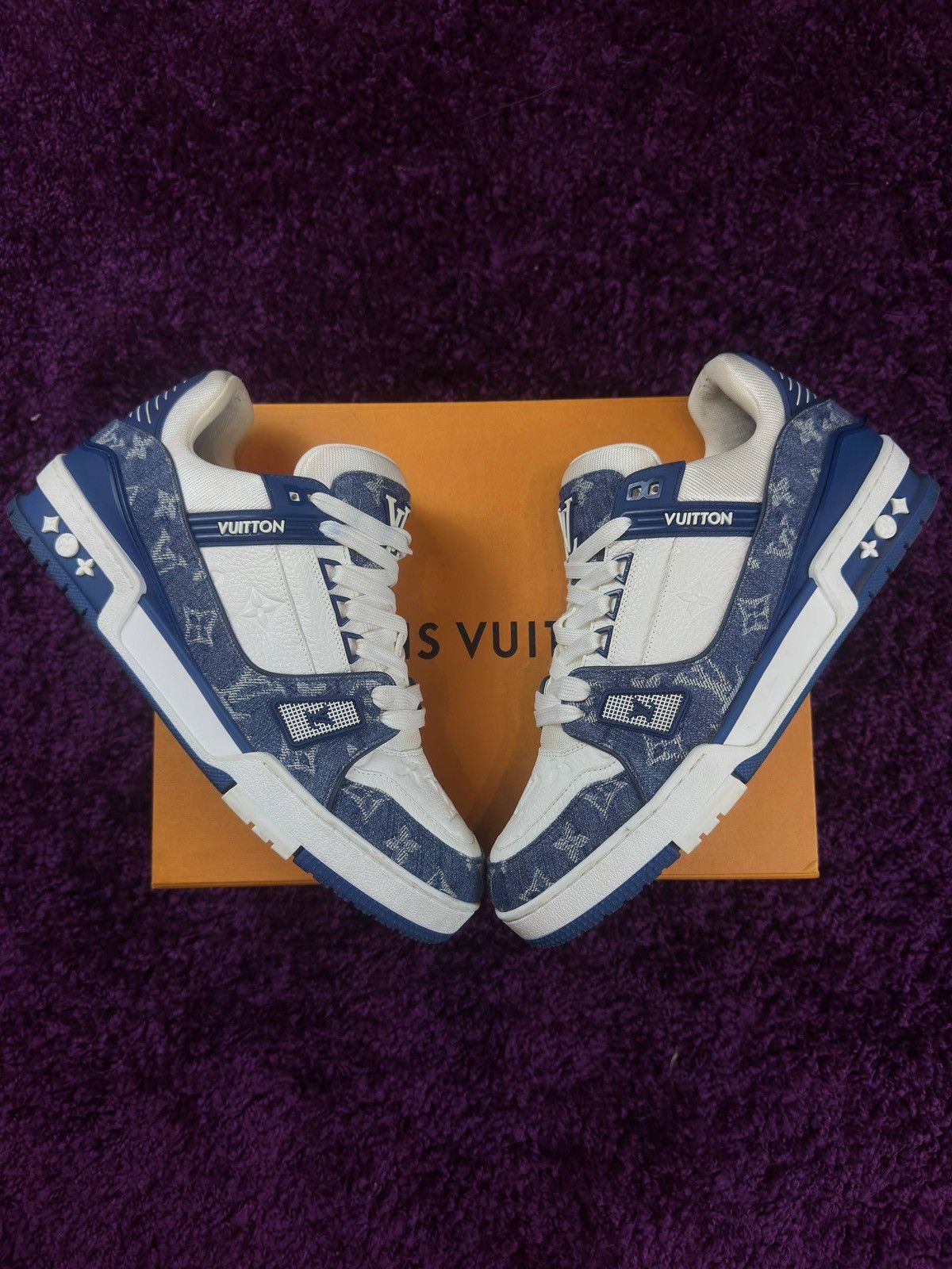 Louis Vuitton Louis Vuitton Trainer Blue Denim Size US 8.5 / EU 41-42 - 1 Thumbnail