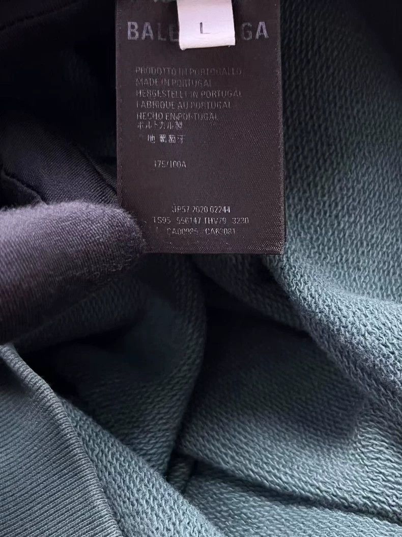 Balenciaga Balenciaga Dark green sweater with old letters logo on the Size US L / EU 52-54 / 3 - 5 Thumbnail