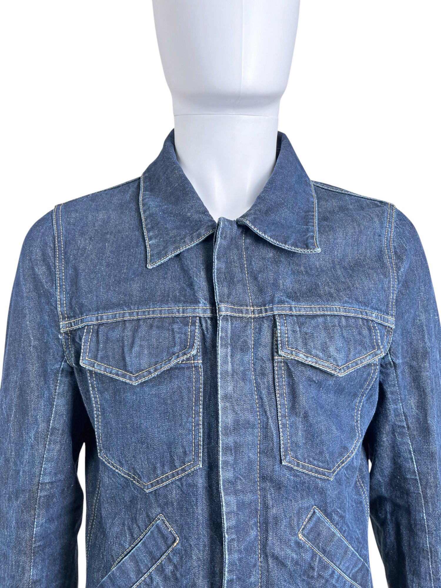 Rick Owens DRKSHDW 2000's Denim Cropped Jacket Size US M / EU 48-50 / 2 - 5 Thumbnail