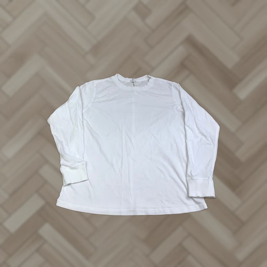 Lululemon Lululemon All Yours Long Sleeve Top Women 4 White Casual Activewear 13002 Size S / US 4 / IT 40 - 1 Thumbnail