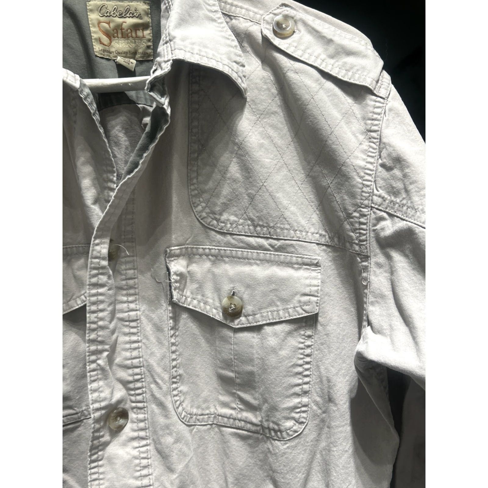 Vintage VINTAGE Cabelas Safari Shirt Mens Med Brown Utility Canvas Hunting Shacket Size US M / EU 48-50 / 2 - 5 Thumbnail