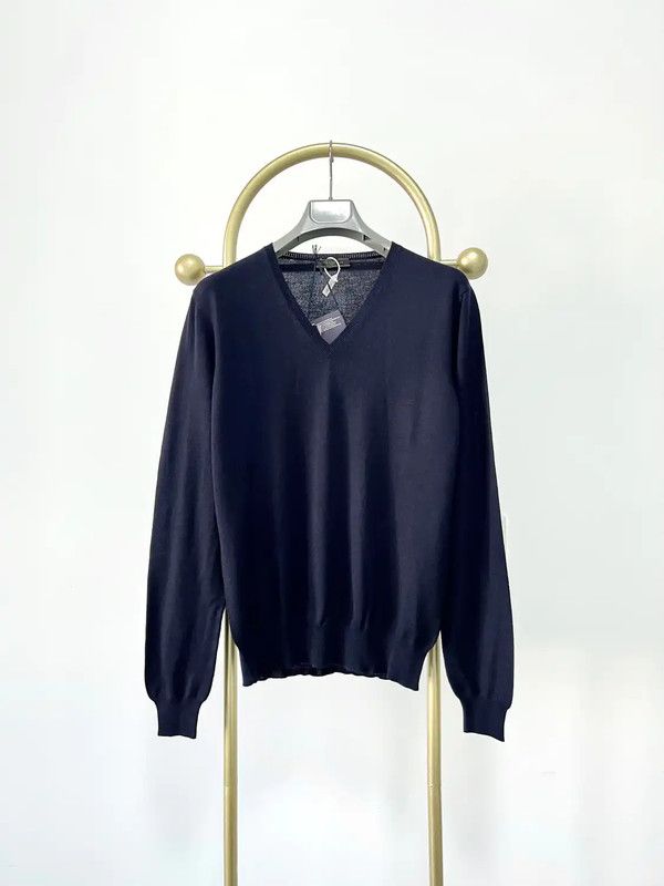 Prada Prada Men's XXL Deep Blue Wool Sweater Size US XXL / EU 58 / 5 - 1 Thumbnail