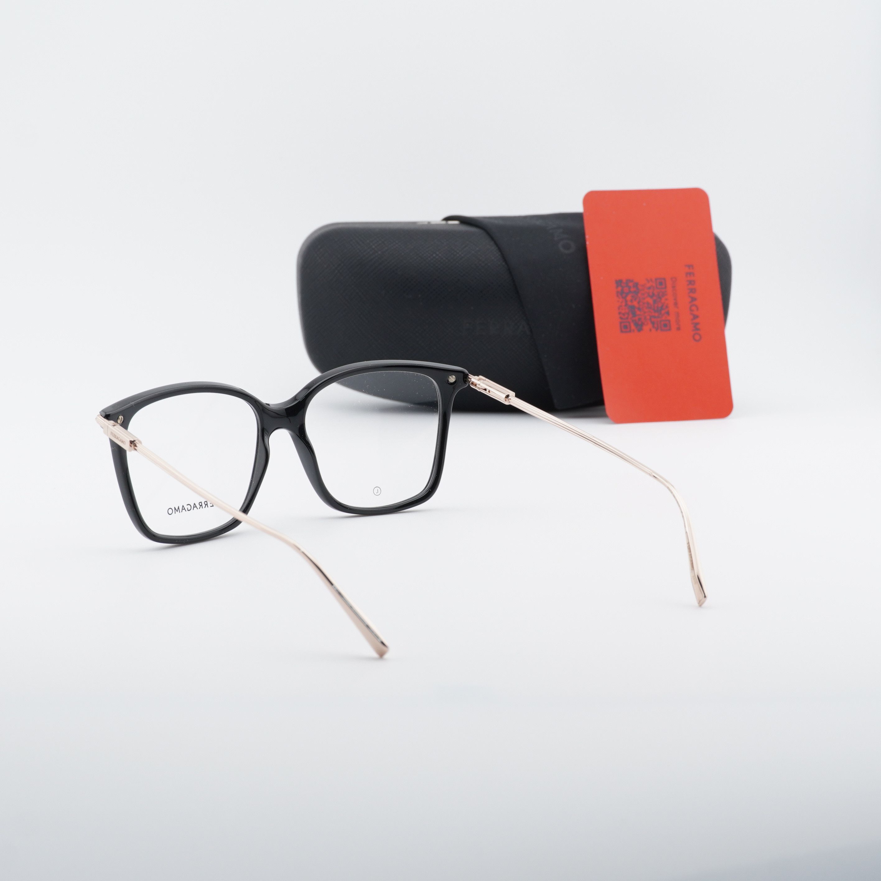 Salvatore Ferragamo Salvatore Ferragamo SF2992 001 Eyeglasses Black 53mm Square Size ONE SIZE - 9 Thumbnail