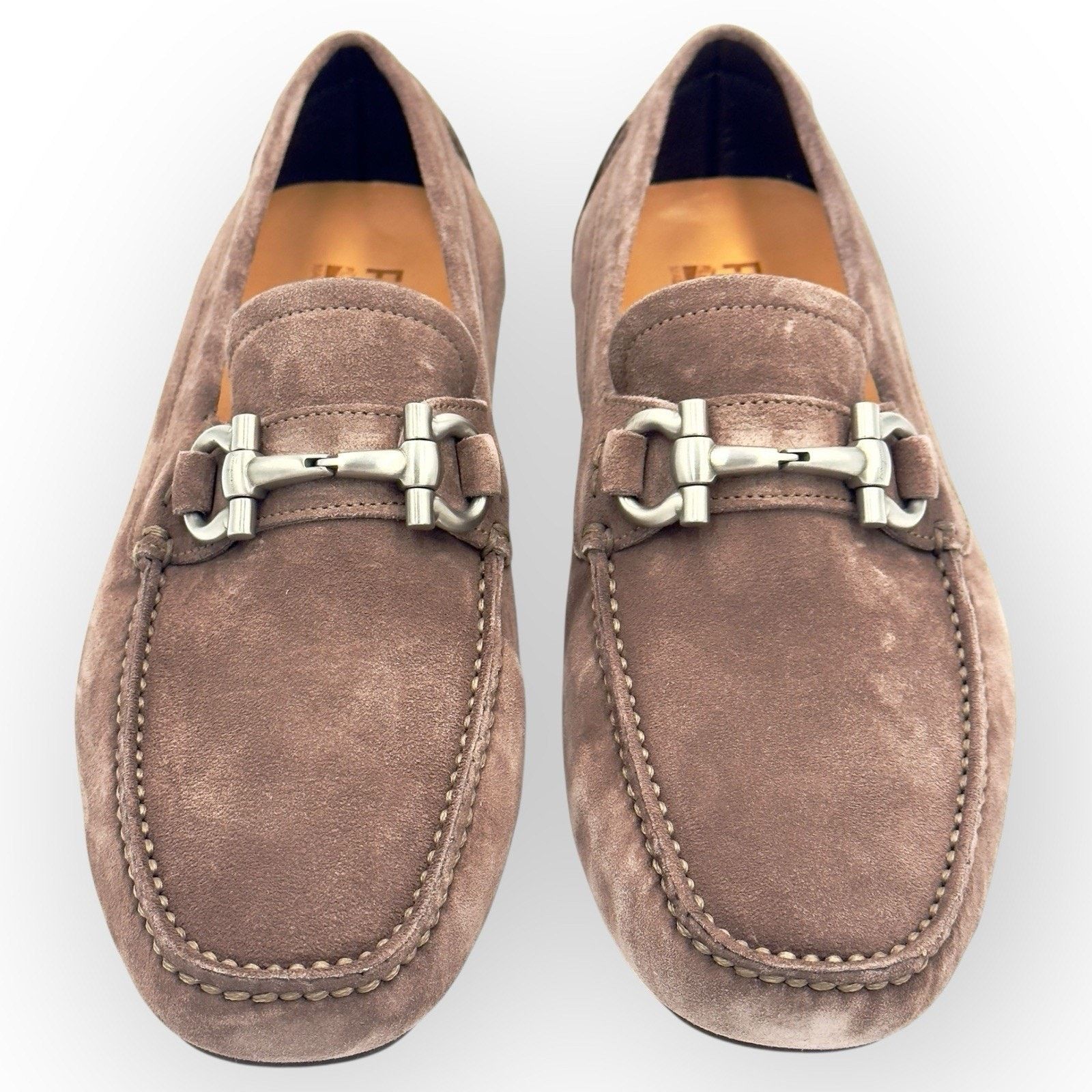 Salvatore Ferragamo Ferragamo Driver with Gancini ornament Beige CARAWAY Size US 8 / EU 41 - 3 Thumbnail