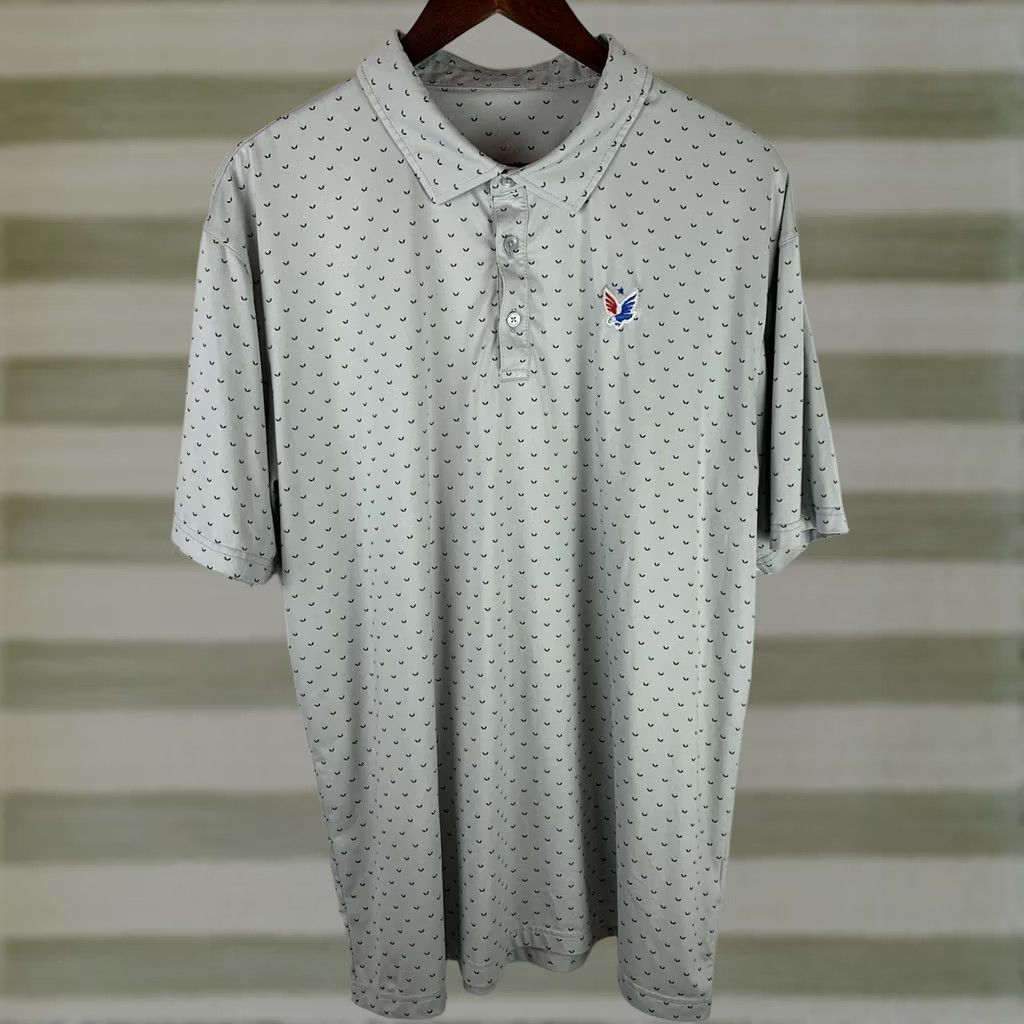 Vintage Swannies Polo Shirt Mens XL Extra Large Geometric Golf Performance AOP Shirt Size US XL / EU 56 / 4 - 1 Thumbnail