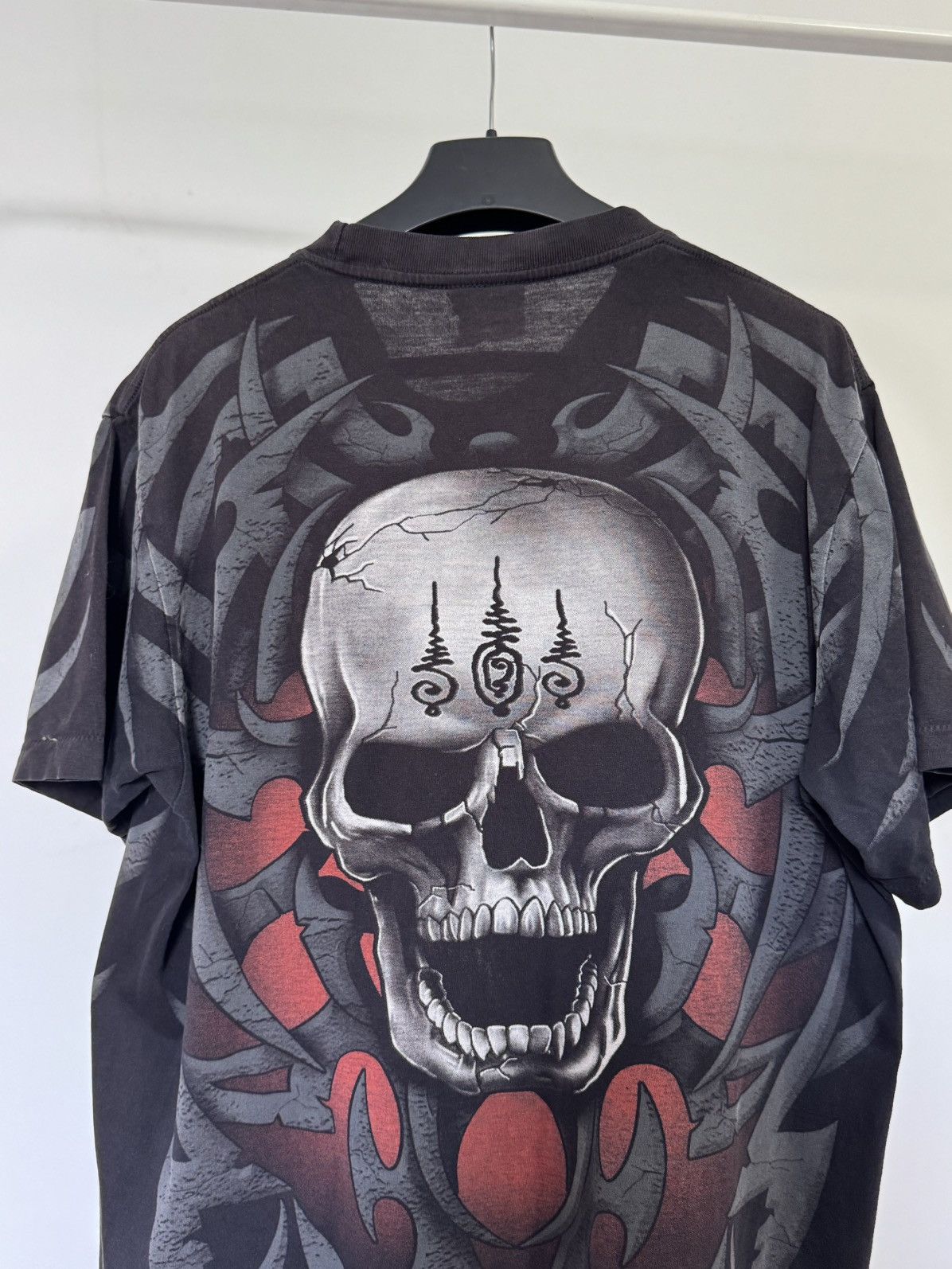 Band Tees Vintage Tribal Skull Skeleton Overprinted T Shirt Size US L / EU 52-54 / 3 - 4 Thumbnail