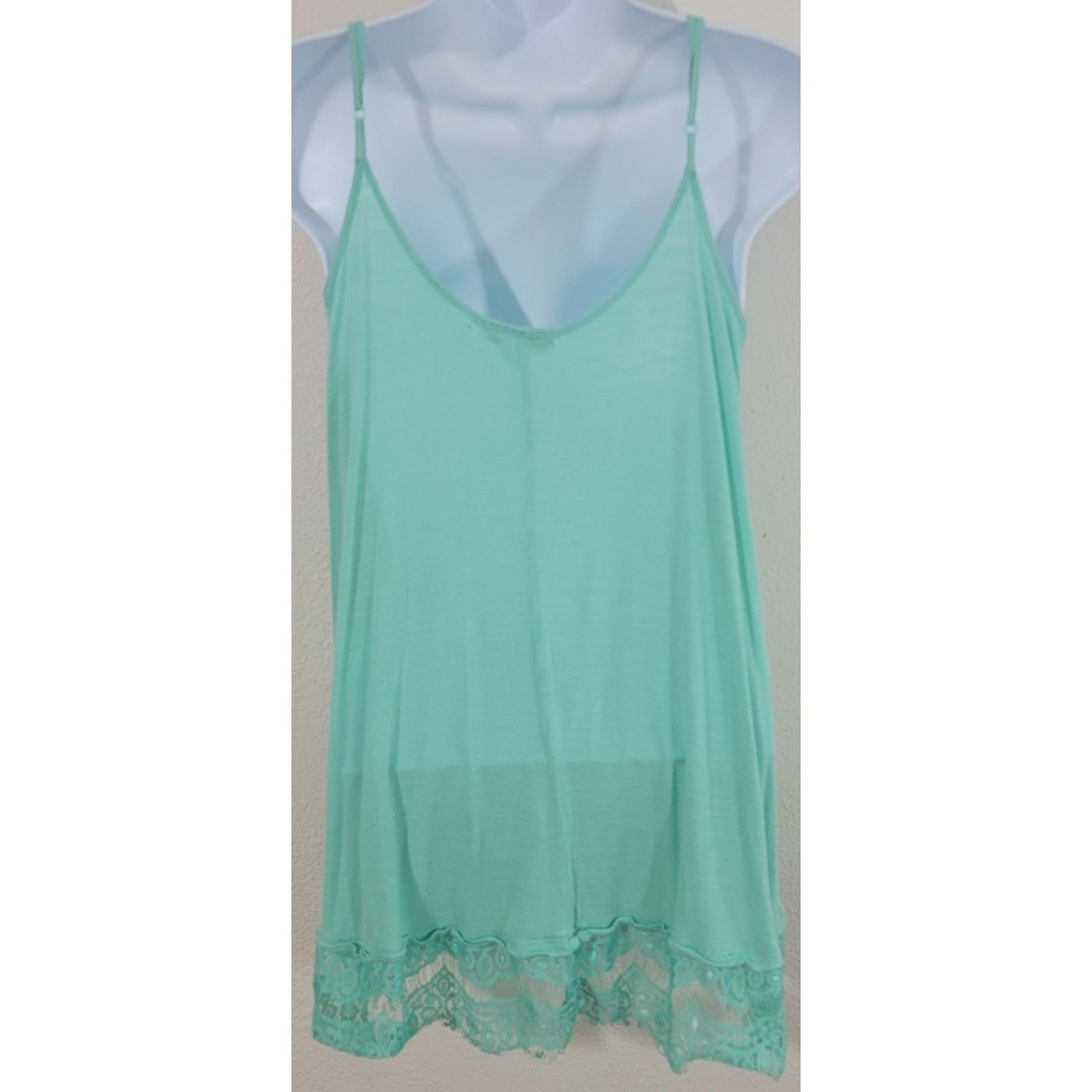 Other Moral Fiber Light Green Double Scoop Slub Knit Tank Top M Size M / US 6-8 / IT 42-44 - 3 Thumbnail