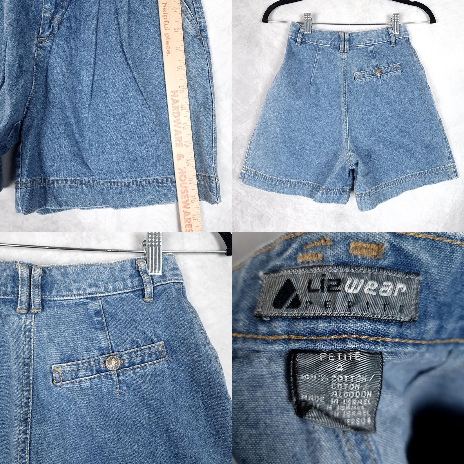 Vintage Vintage Lizwear Shorts Womens 4P Blue Denim High Rise Pleated Mom 90s Summer Casual Vintage Womens Lizwear 4P Blue Denim Shorts Size 27" / US 4 / IT 40 - 10 Thumbnail