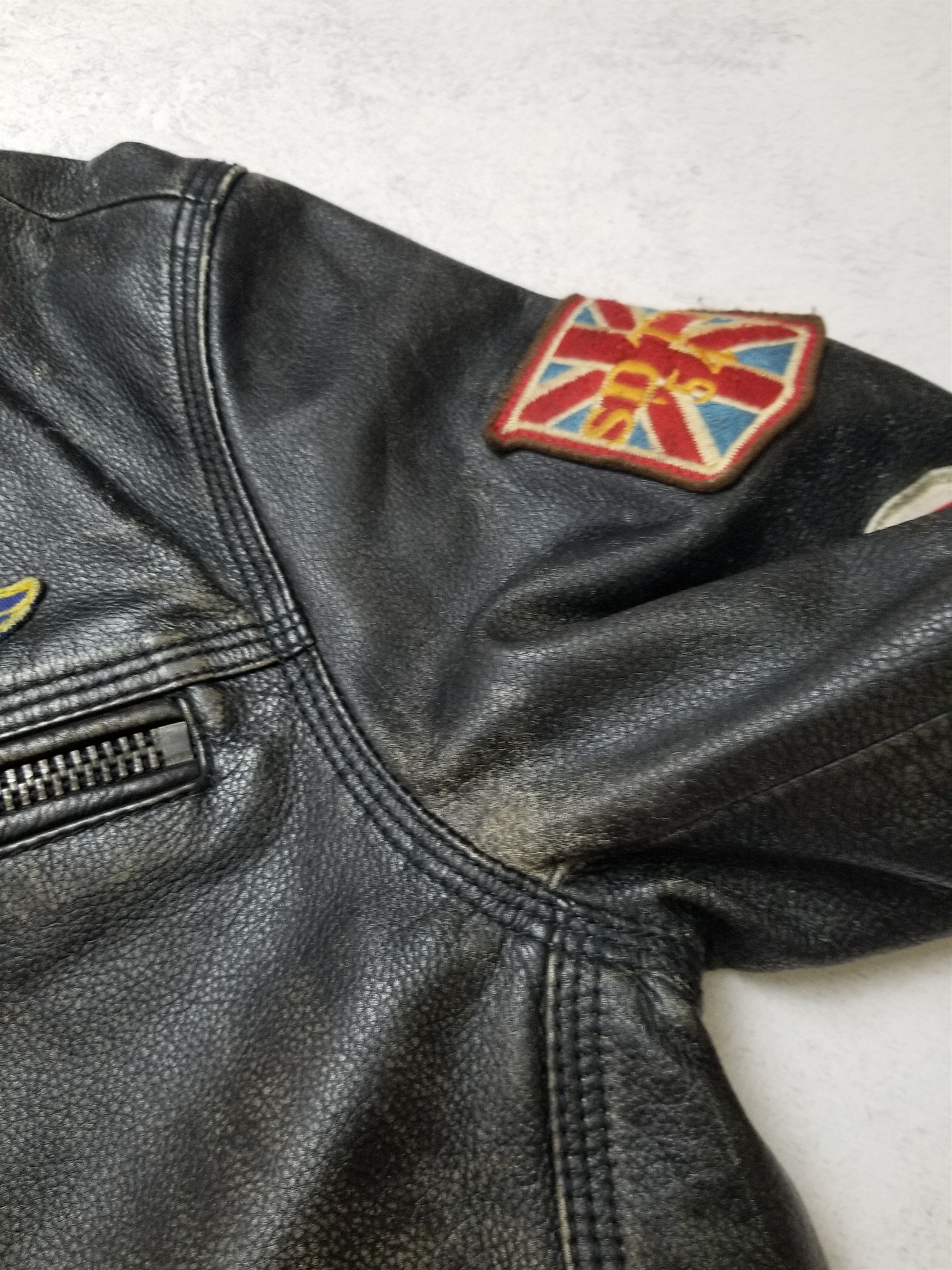 Superdry Leather Motorcycle Jacket RARE Limited UK Indian Chief Size US L / EU 52-54 / 3 - 11 Thumbnail