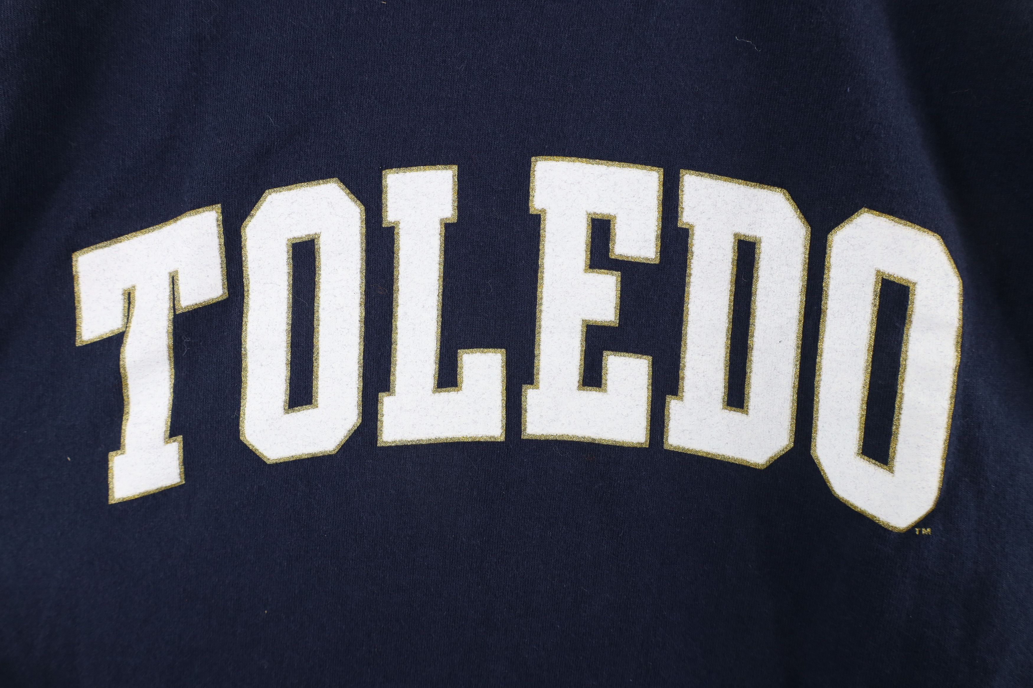 Vintage Vintage 90s Spell Out University of Toledo T-Shirt Navy Blue Size US M / EU 48-50 / 2 - 4 Thumbnail