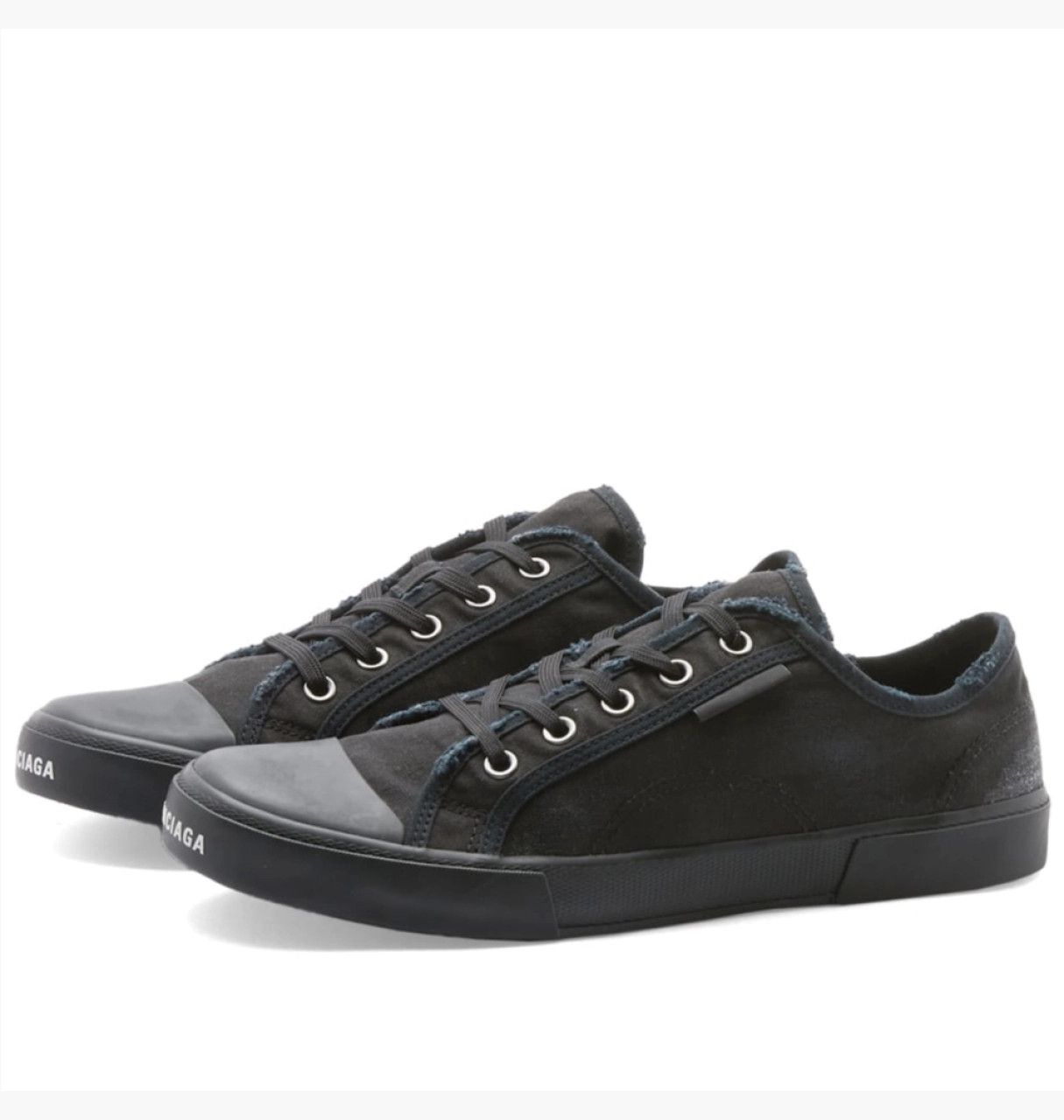 Balenciaga o1mt1gz0824 Paris Low Top Sneaker in Black Size US 9 / EU 42 - 3 Thumbnail