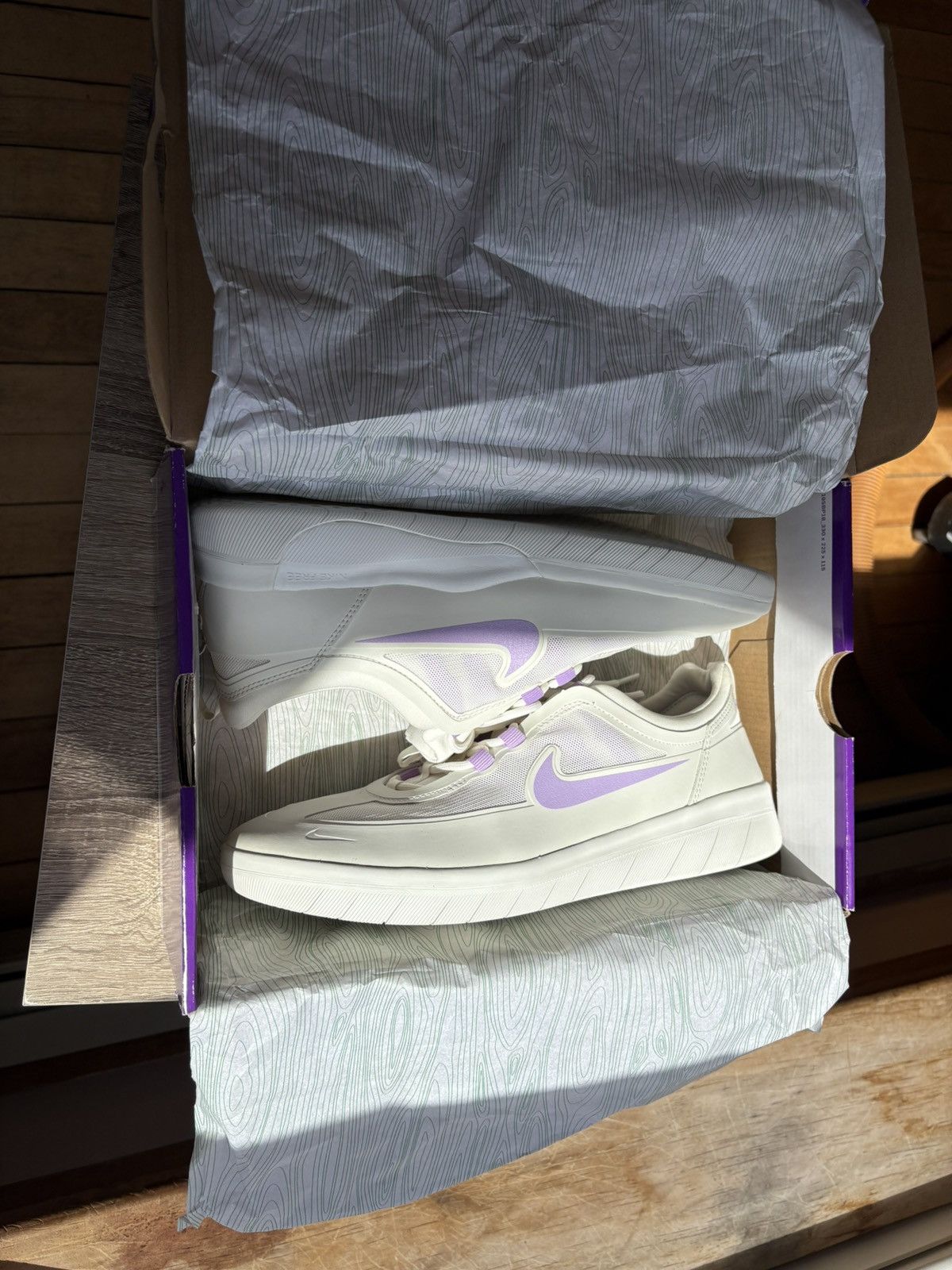 Nike Nike SB Nyjah Free 2 Summit White Lilac Size US 11.5 / EU 44-45 - 5 Thumbnail