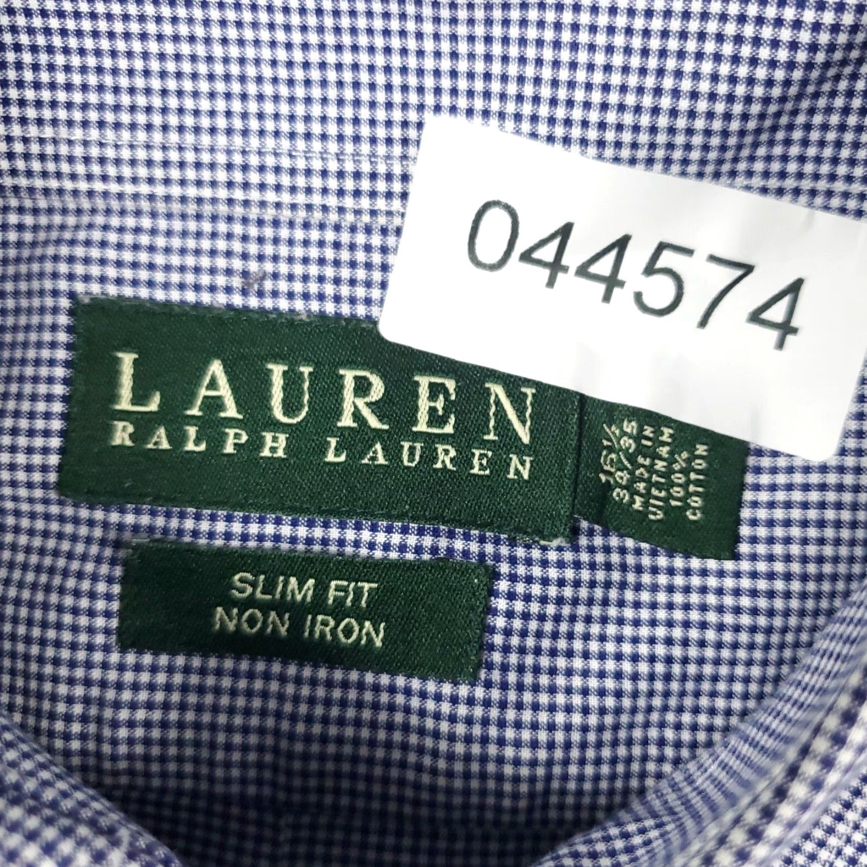 Ralph Lauren Ralph Lauren Dress Shirt Men's Regular 16.5 Blue Long Sleeve Button-Down Cotton Size 42R - 8 Thumbnail