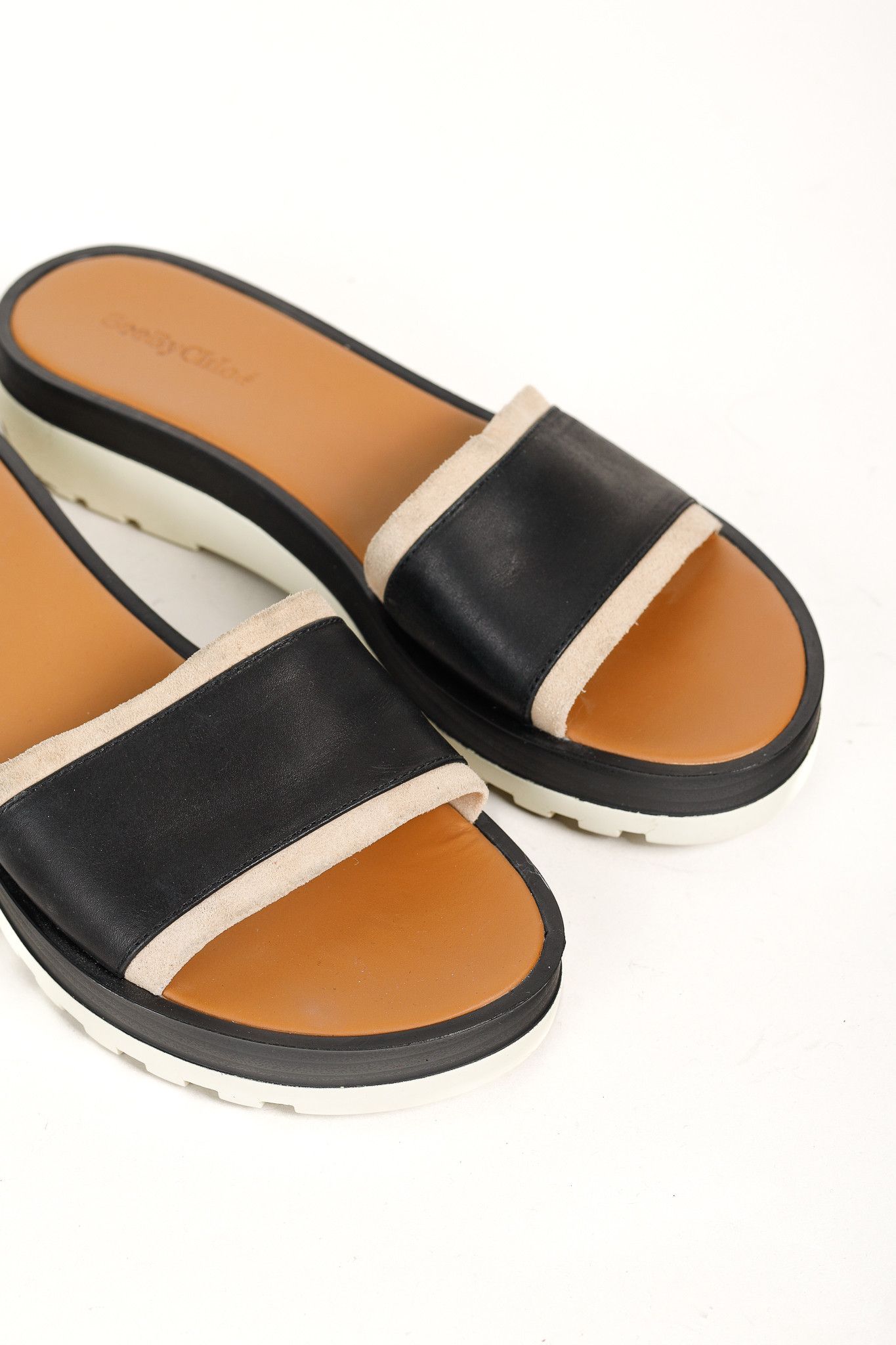 See by Chloe See by Chloe Robin Black Platform Slide Sandals Size US 8.5 / IT 38.5 - 6 Thumbnail