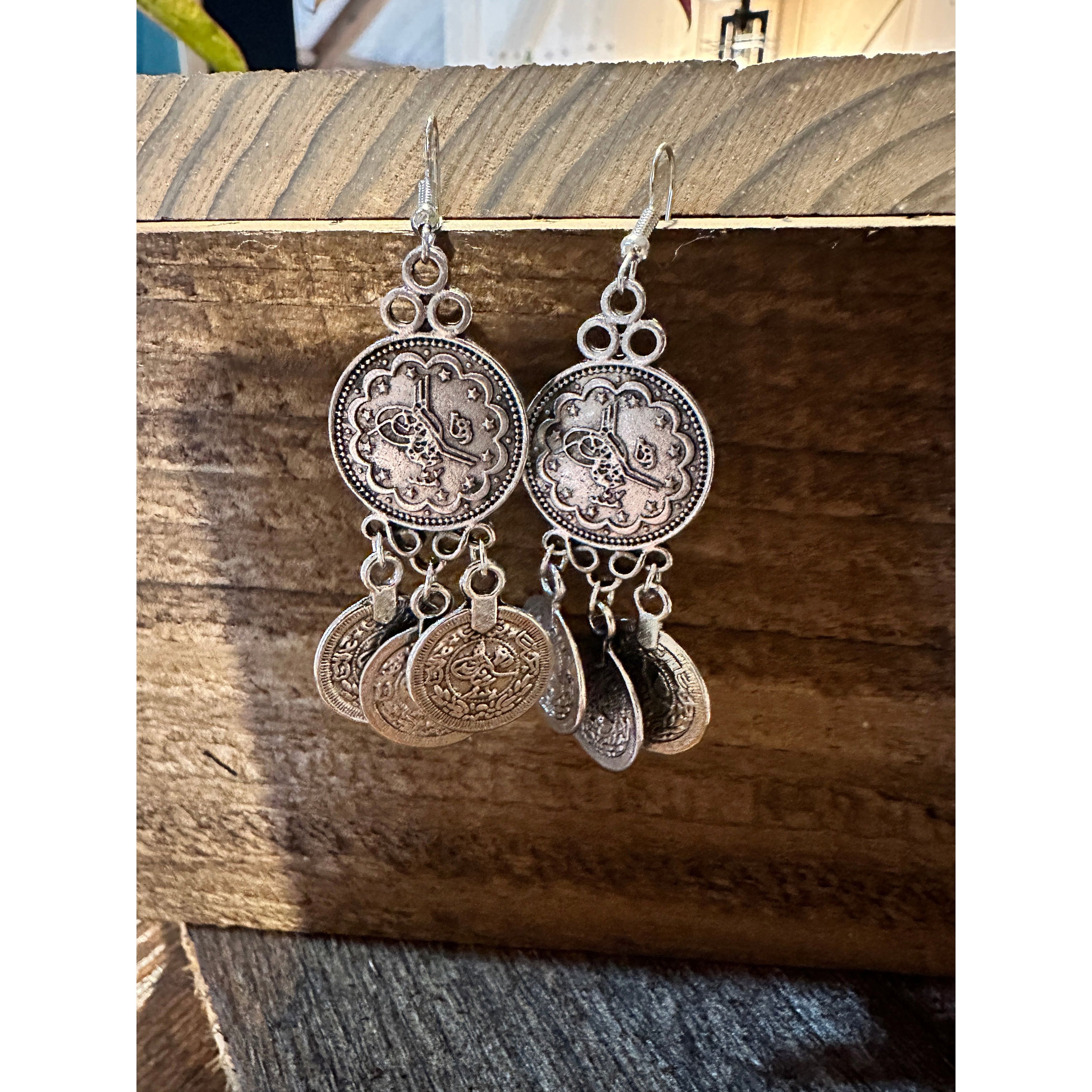 Other Vintage-Inspired Boho Coin Dangle Earrings in Gift-Ready Box Size ONE SIZE - 3 Thumbnail