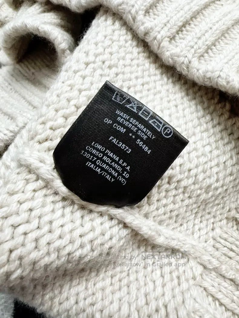 Loro Piana Loro Piana Khaki Diamond Pattern High Neck Long Sleeve Swe Size L / US 10 / IT 46 - 6 Thumbnail