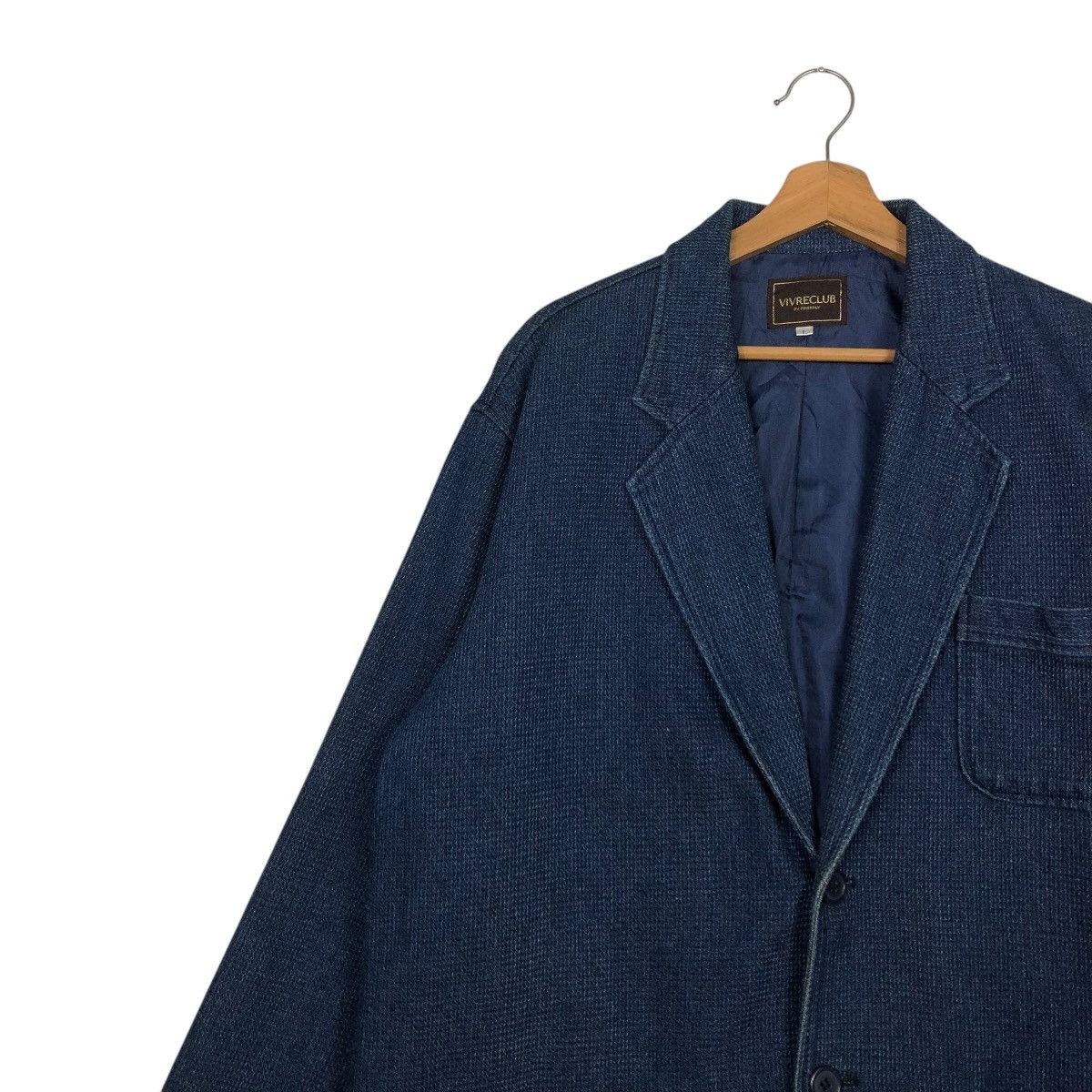 Indigo 🔥VINTAGE DENIM WORKER JACKET INDIGO VIVRECLUB ISSEY MIYAKE Size US L / EU 52-54 / 3 - 9 Thumbnail