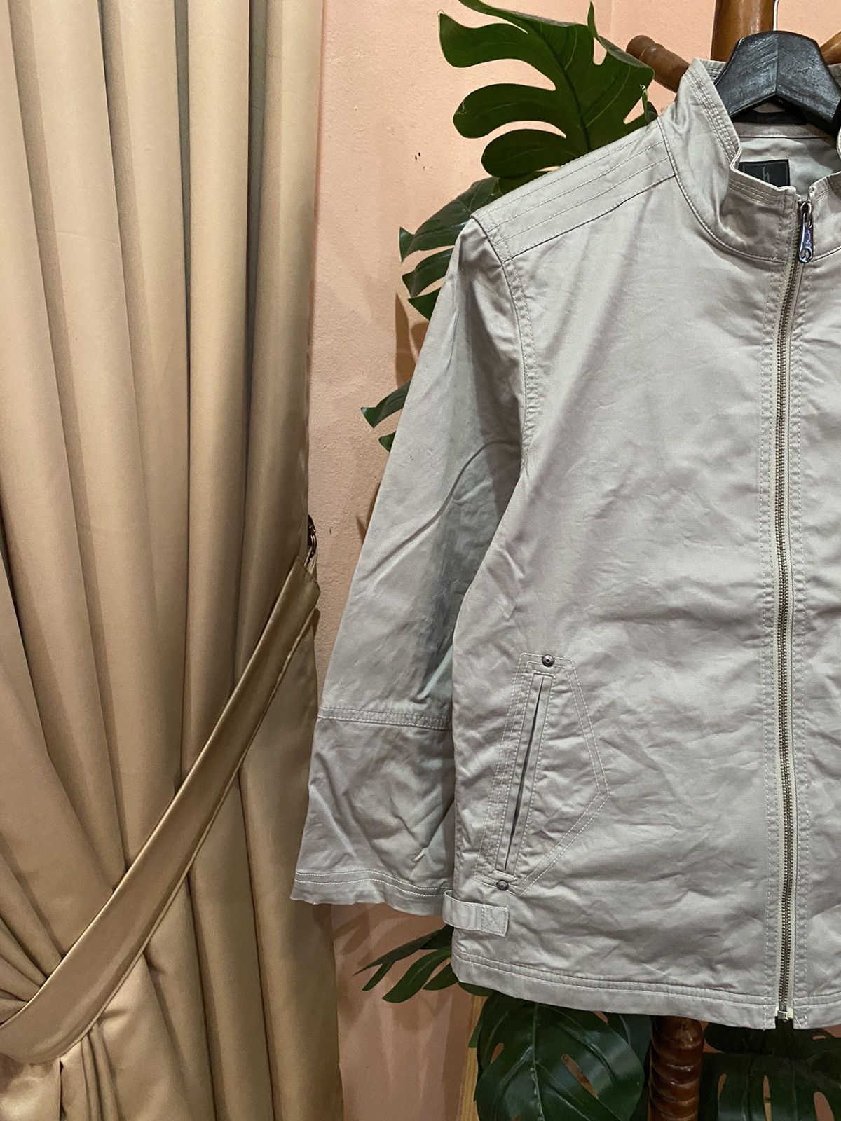Japanese Brand Minimalist Beige Cotton-Blend Jacket by DJ Honda Size US M / EU 48-50 / 2 - 5 Thumbnail