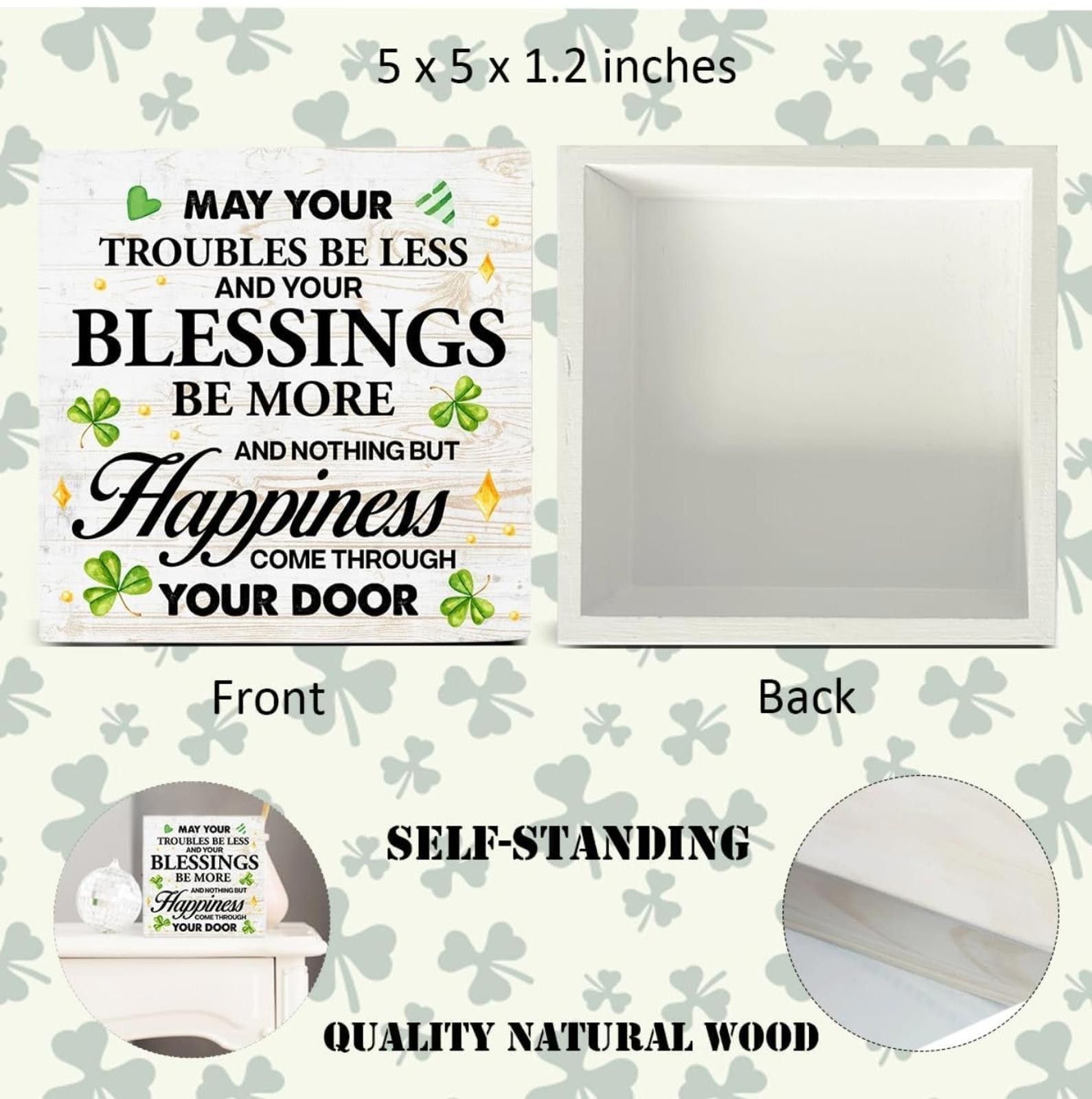The Unbranded Brand St. Patrick's Day Wood Sign Size ONE SIZE - 3 Thumbnail