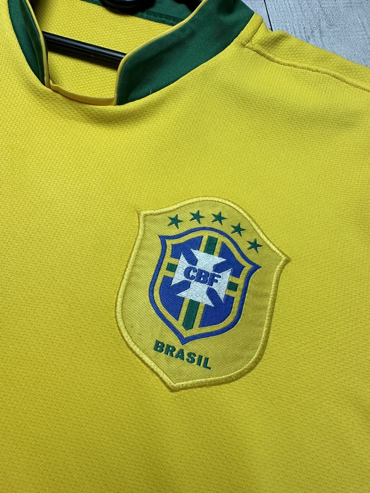 Nike × Vintage Vintage Nike Brazil soccer jersey Brasil size L Size US L / EU 52-54 / 3 - 5 Thumbnail