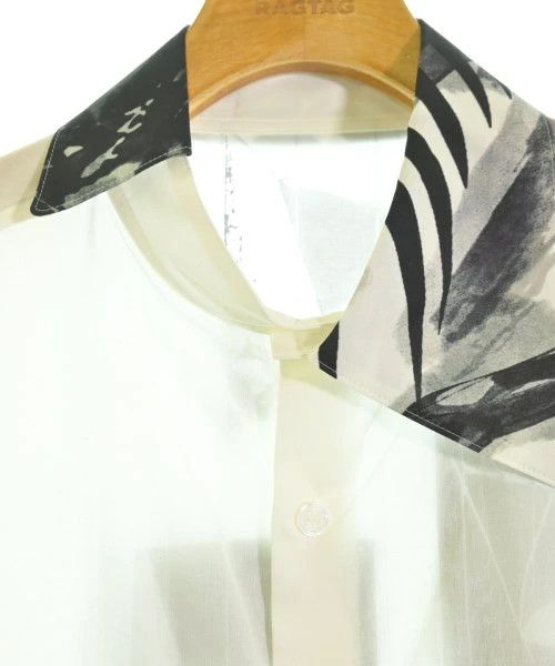 Yohji Yamamoto YOHJI YAMAMOTO POUR HOMMEWhite x Black x Brown Casual Shirt Size US L / EU 52-54 / 3 - 4 Thumbnail
