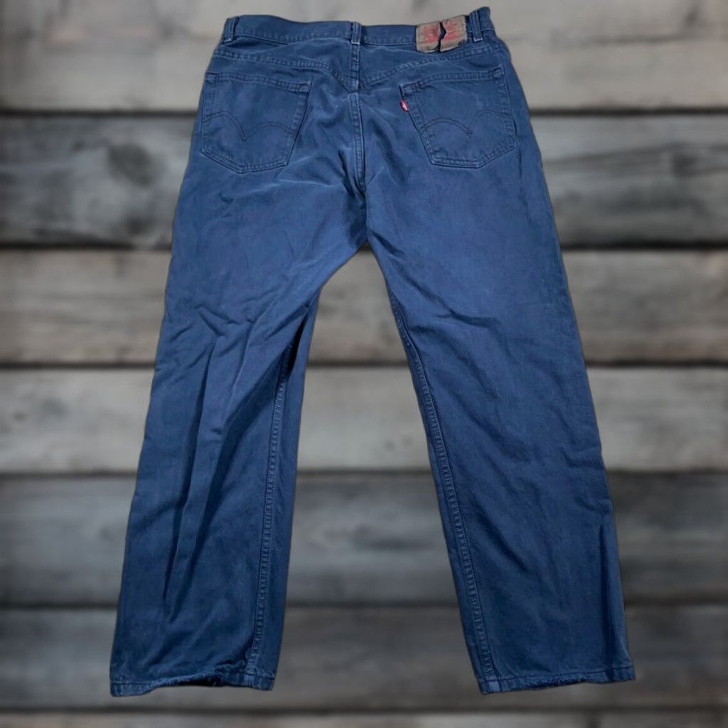 VINTAGE Levi's 505 Regular Fit Jeans Men's 34 x 28 Dark Blue Denim 90s Retro Grunge