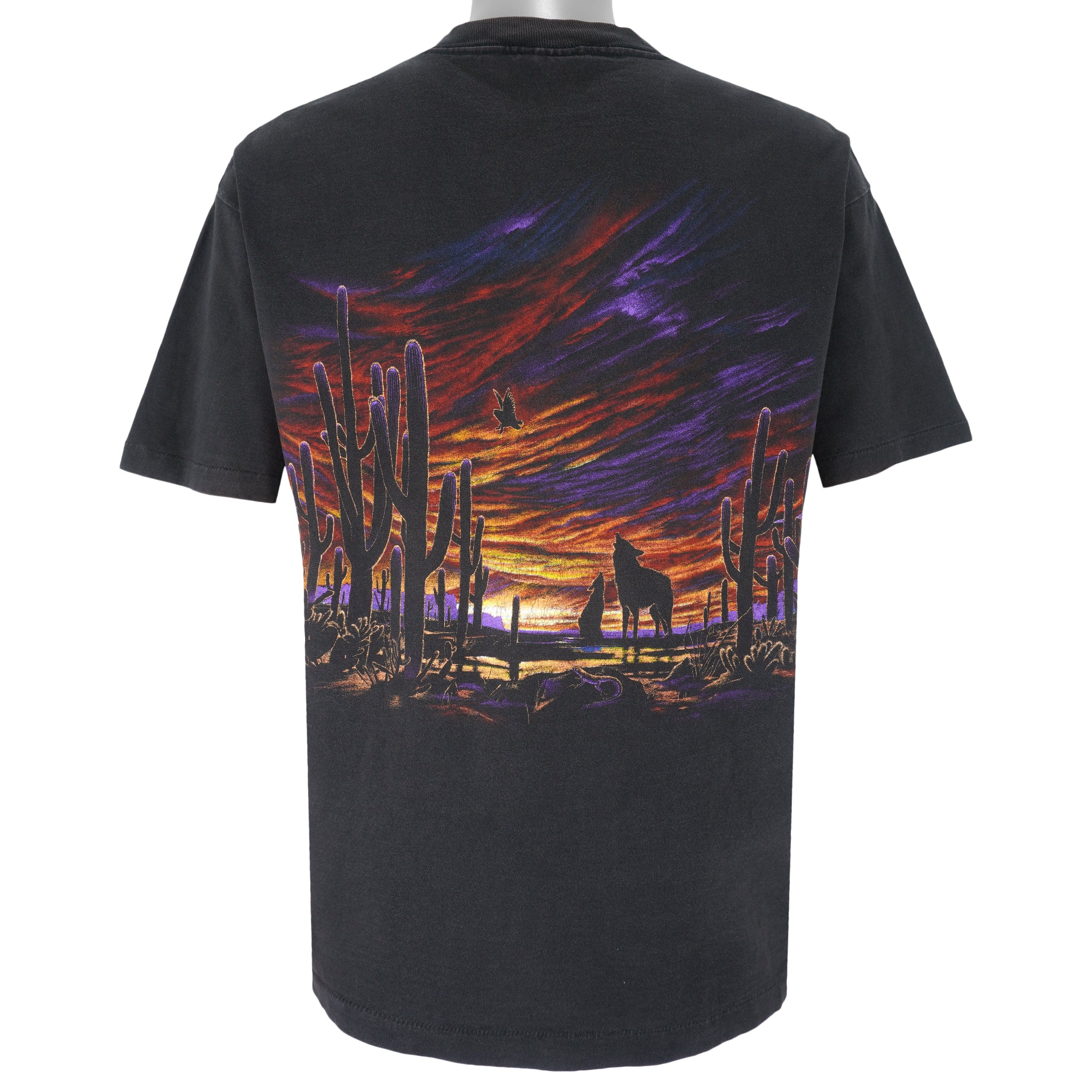 Habitat Vintage - Sunset Desert Wolves Single Stitch T-Shirt 1990s Size US L / EU 52-54 / 3 - 2 Thumbnail
