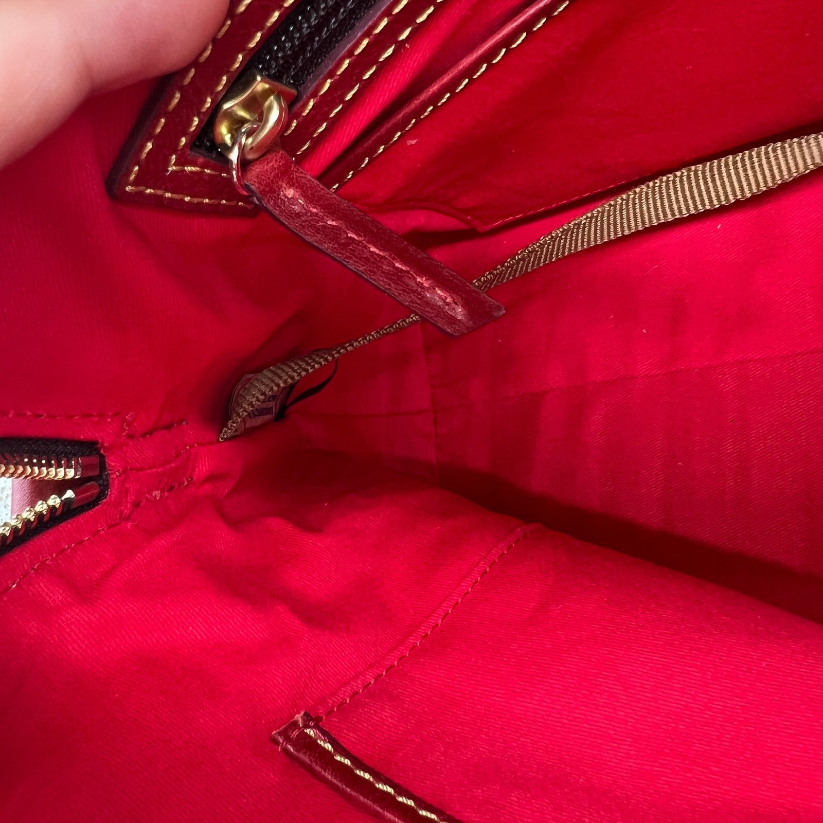 Dooney & Bourke Dooney & Bourke Florentine Leather Domed Purse Red Color Size ONE SIZE - 15 Thumbnail