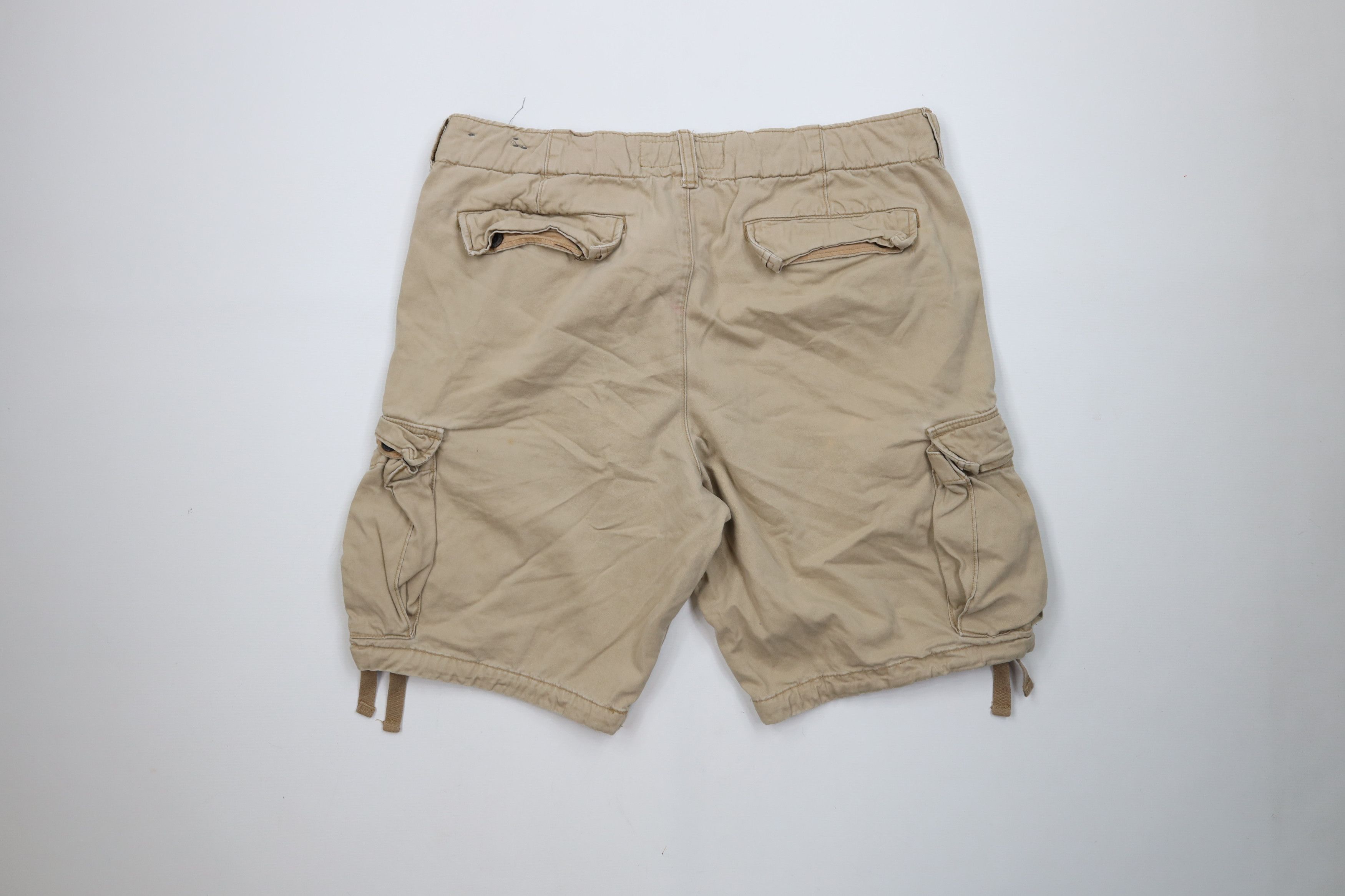 Abercrombie & Fitch Vintage Abercrombie & Fitch Fly Cargo Shorts Beige Cotton Size US 34 / EU 50 - 8 Thumbnail