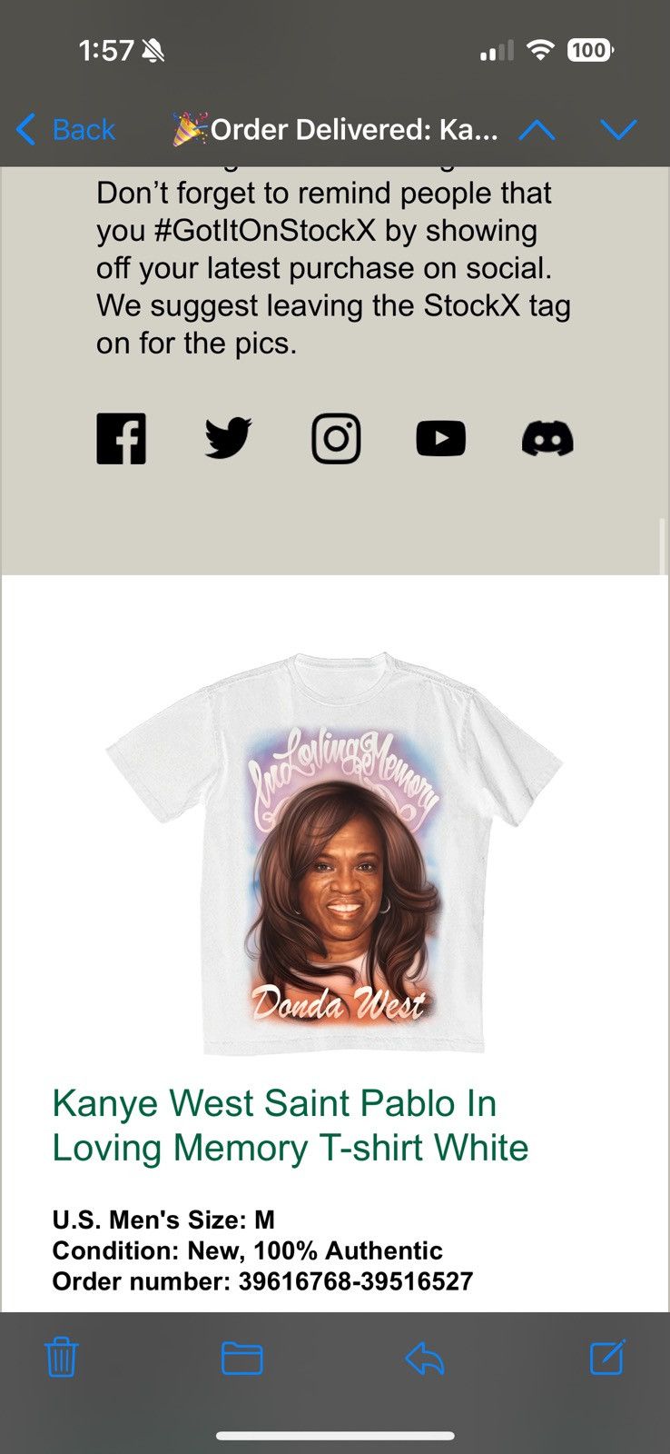 Kanye West Kanye West Donda Tee Size US M / EU 48-50 / 2 - 6 Thumbnail
