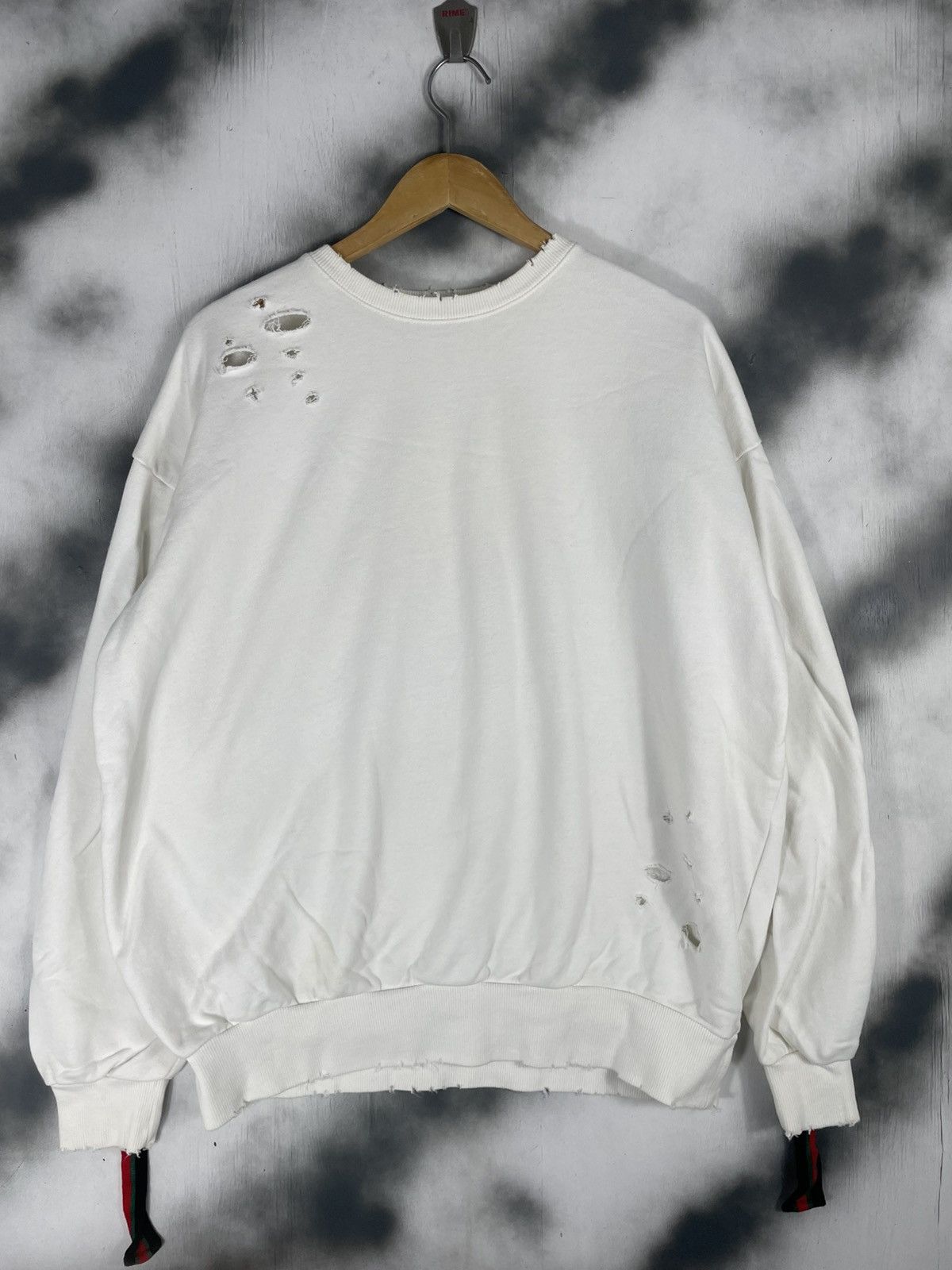 Japanese Brand ENVYM JAPAN DISTRESSED STYLE SWEATSHIRT Size US L / EU 52-54 / 3 - 1 Thumbnail