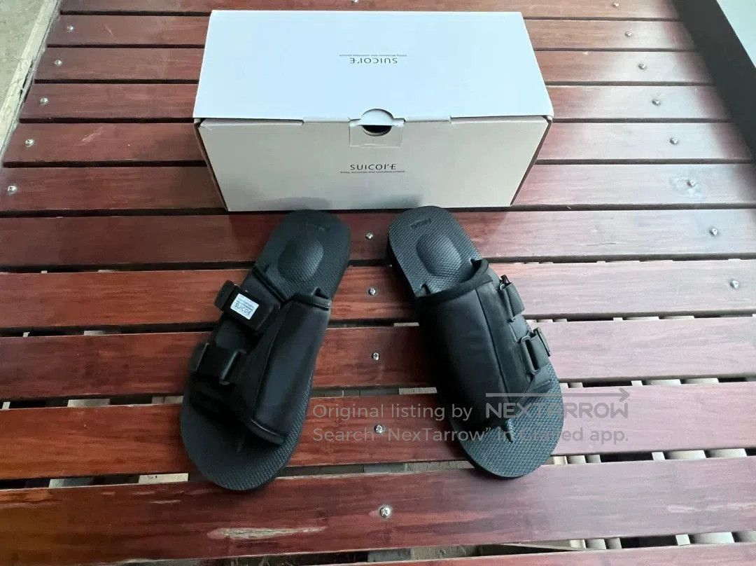 Suicoke Kaw-Cab Black V-Sole Slippers US8.