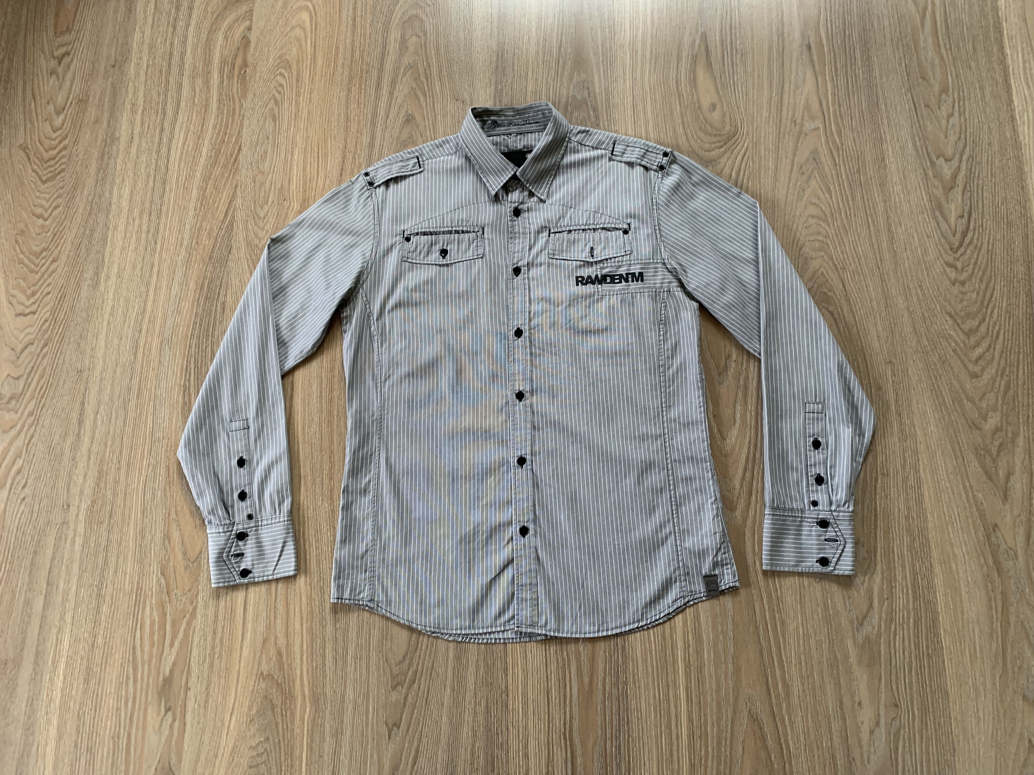 G-Star × Vintage Vintage G-Star Raw Prime Concept Stripe Shirt Size US L / EU 52-54 / 3 - 12 Thumbnail