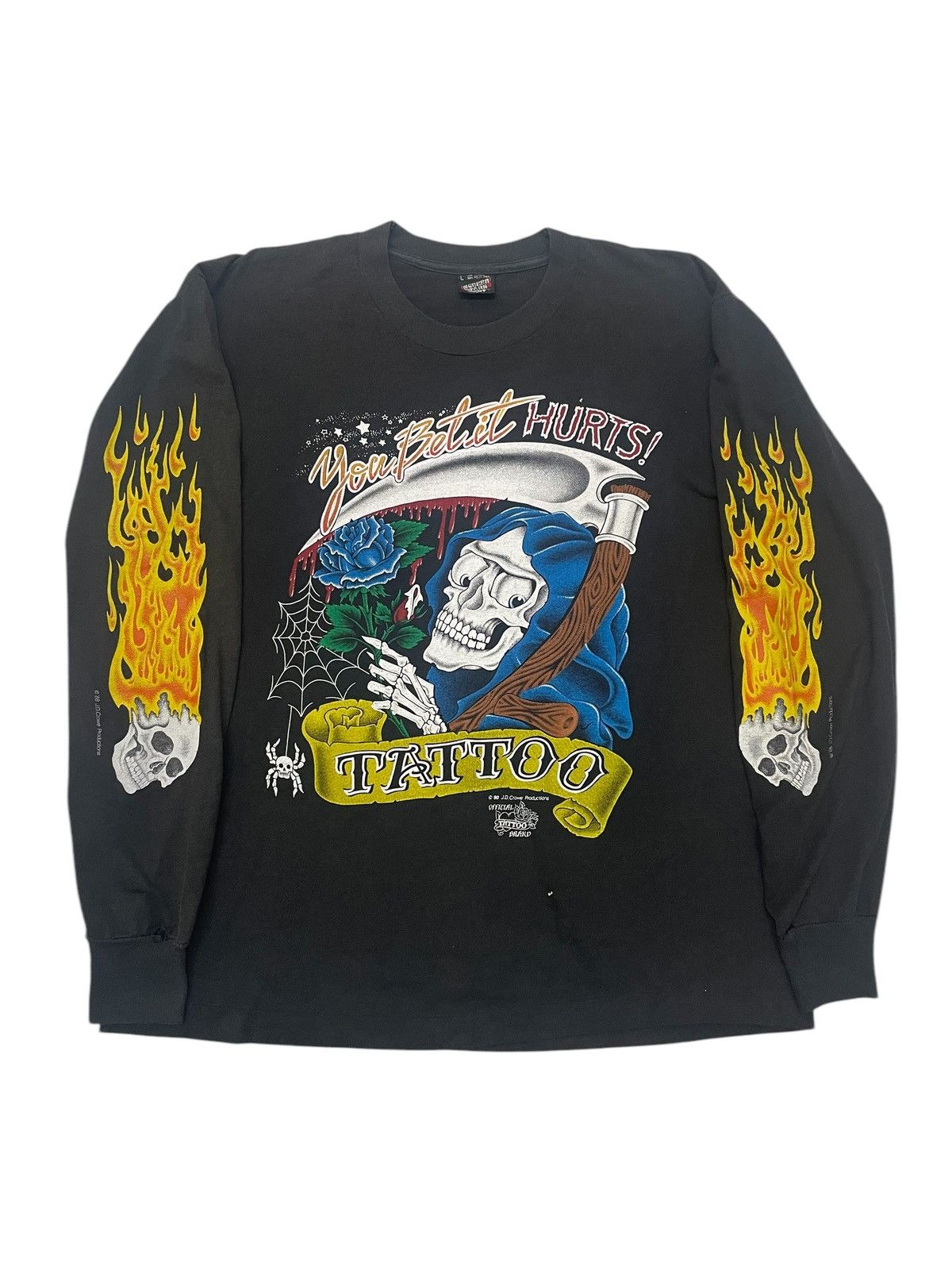 Other × Vintage Vintage 1990 Tattoo J.D Crowe Longsleeve Tee Size US L / EU 52-54 / 3 - 1 Thumbnail