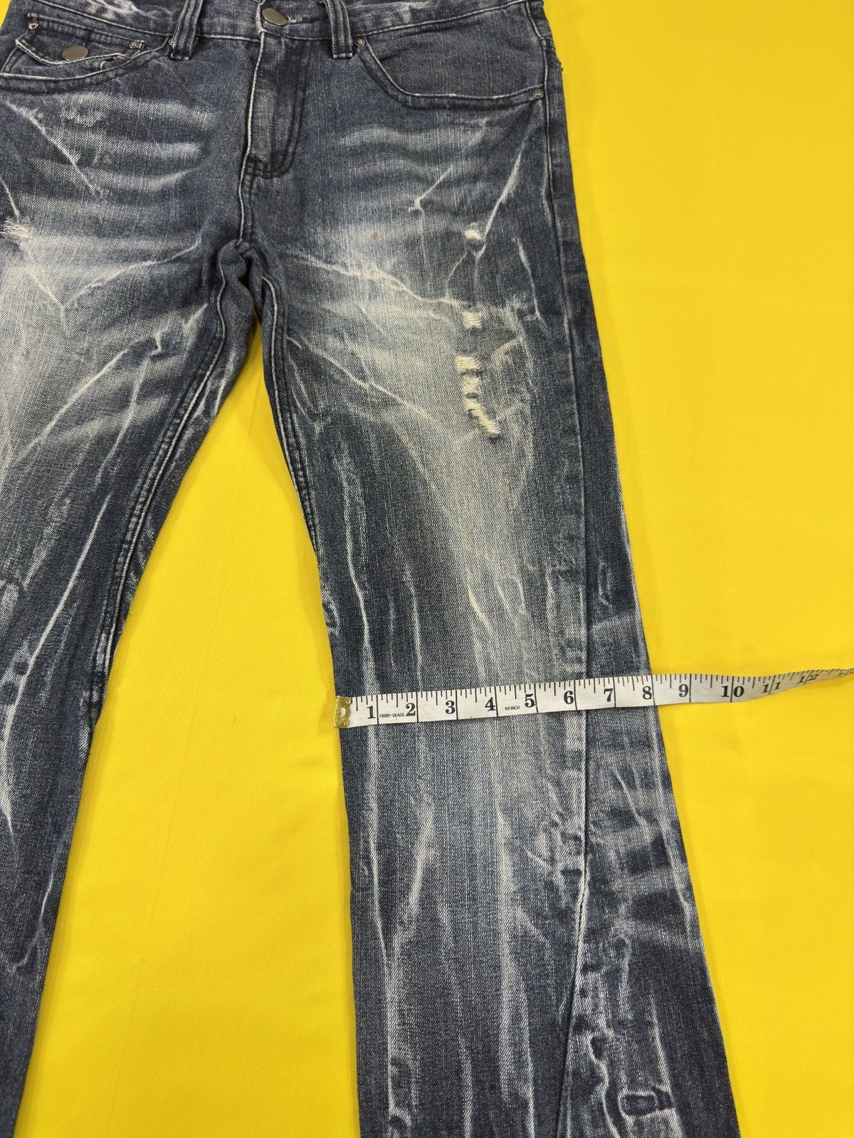 Japanese Brand Black Baccara tornado mart style spiral flare jeans Size US 34 / EU 50 - 15 Thumbnail