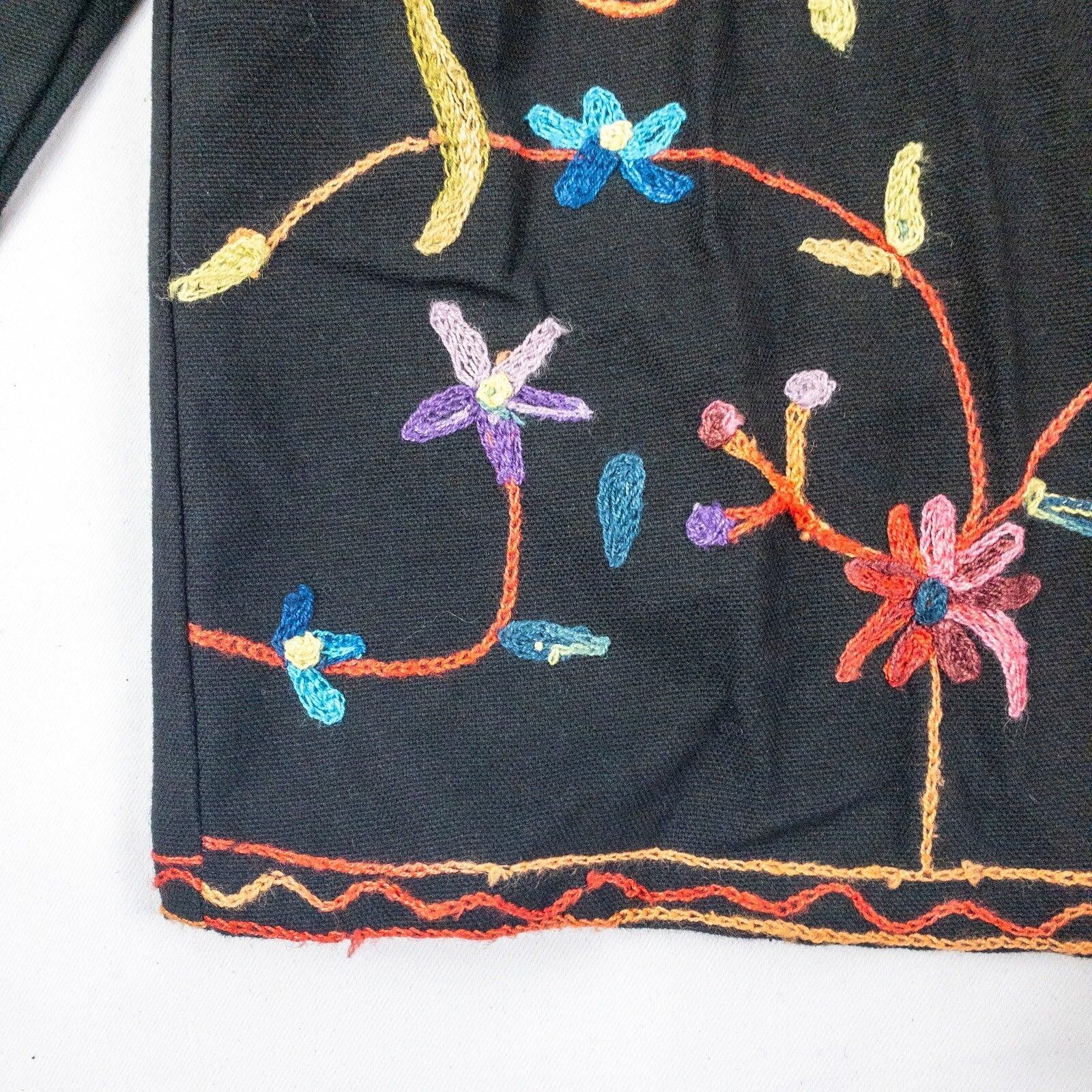 Other BFA Classics Black Embroidered Flower Jacket Womens Medium Size M / US 6-8 / IT 42-44 - 4 Thumbnail