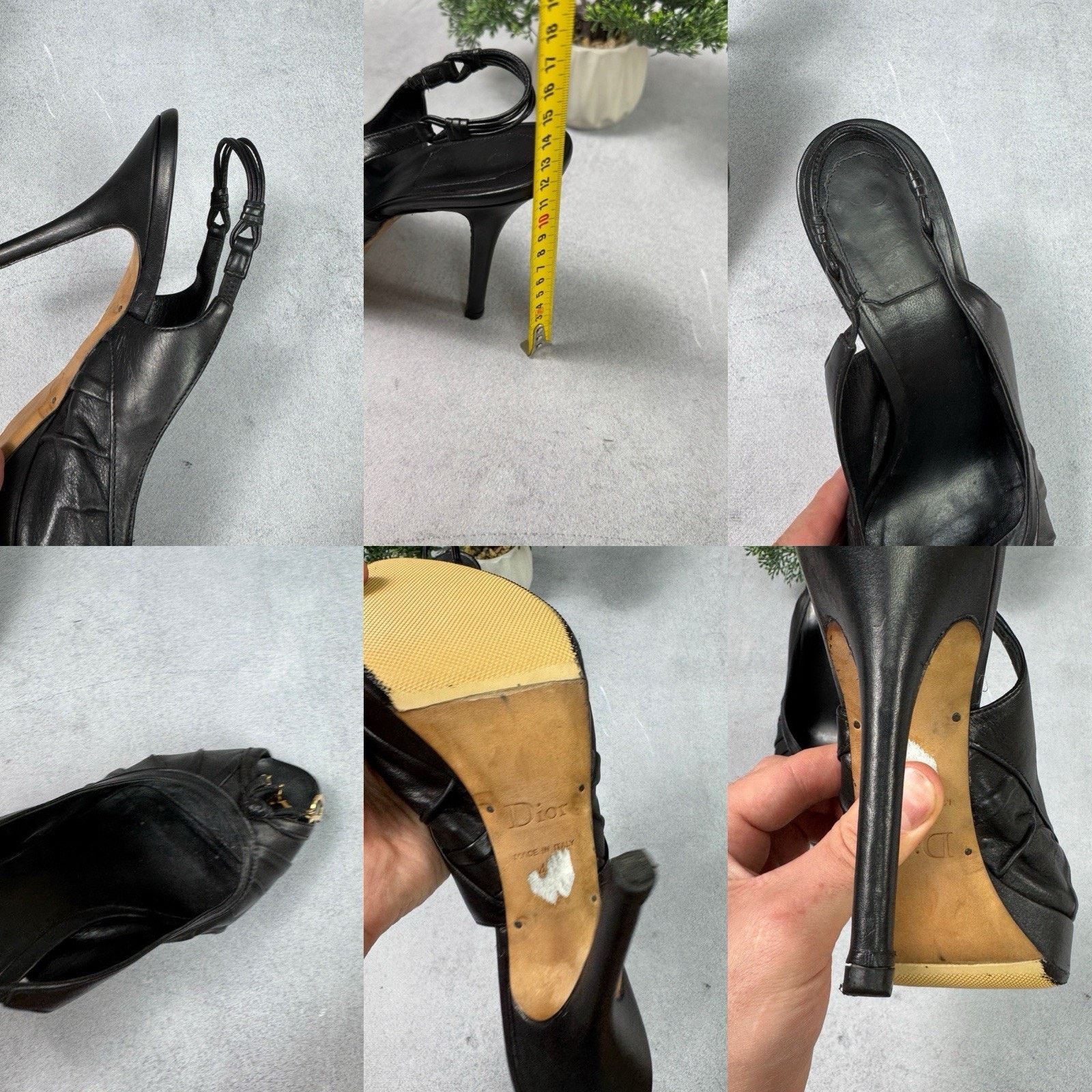 Dior Vintage Christian Dior Heels Black Size 40 Us 10 Metallic Size US 10 / IT 40 - 24 Thumbnail