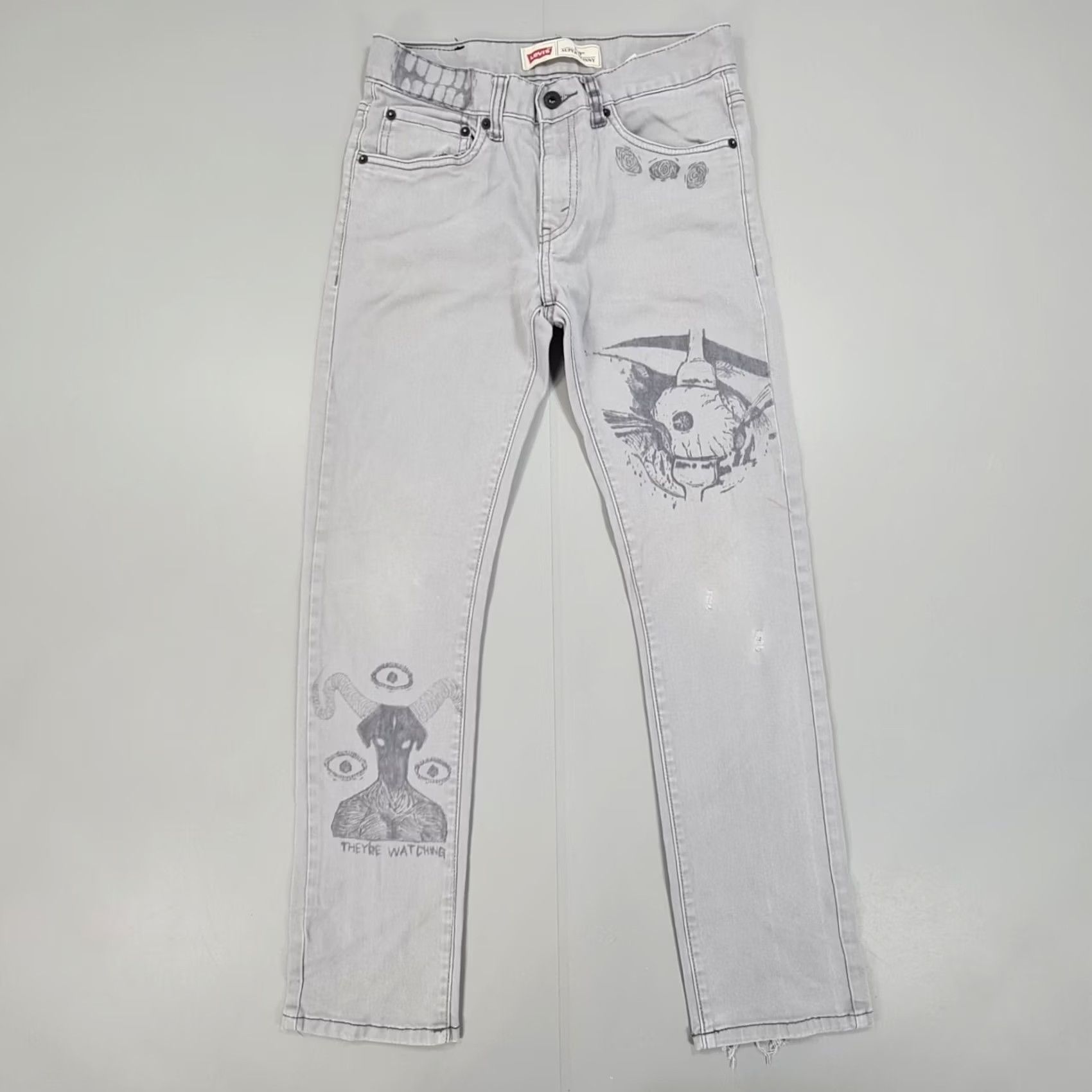 Levi's Levi's 510 Womens Jeans Grey W28 L28 Super Skinny Stretch Denim 5 Pocket Regular Size Levi's Womens Jeans Mens Womens Size 28" / US 6 / IT 42 - 2 Thumbnail