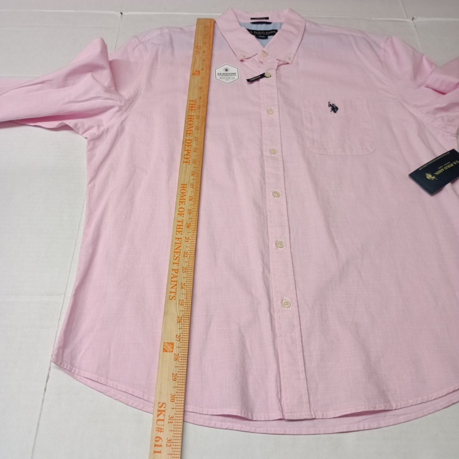 U.S. Polo Assn. U.S. Polo Assn. Button Woven Shirt Men's XL Pink Checkered Size US XL / EU 56 / 4 - 7 Thumbnail