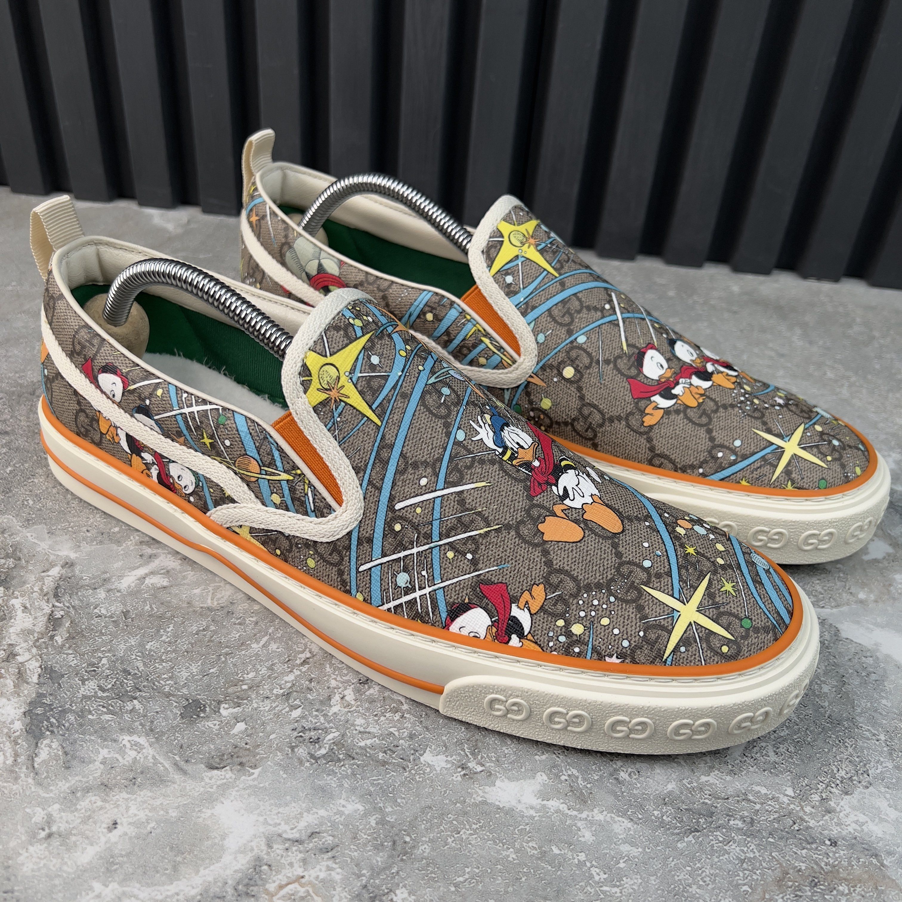 Gucci Tennis 1977 Disney Sneakers Slip On Supreme GG Canvas Ebony Size US 9.5 / EU 42-43 - 4 Thumbnail