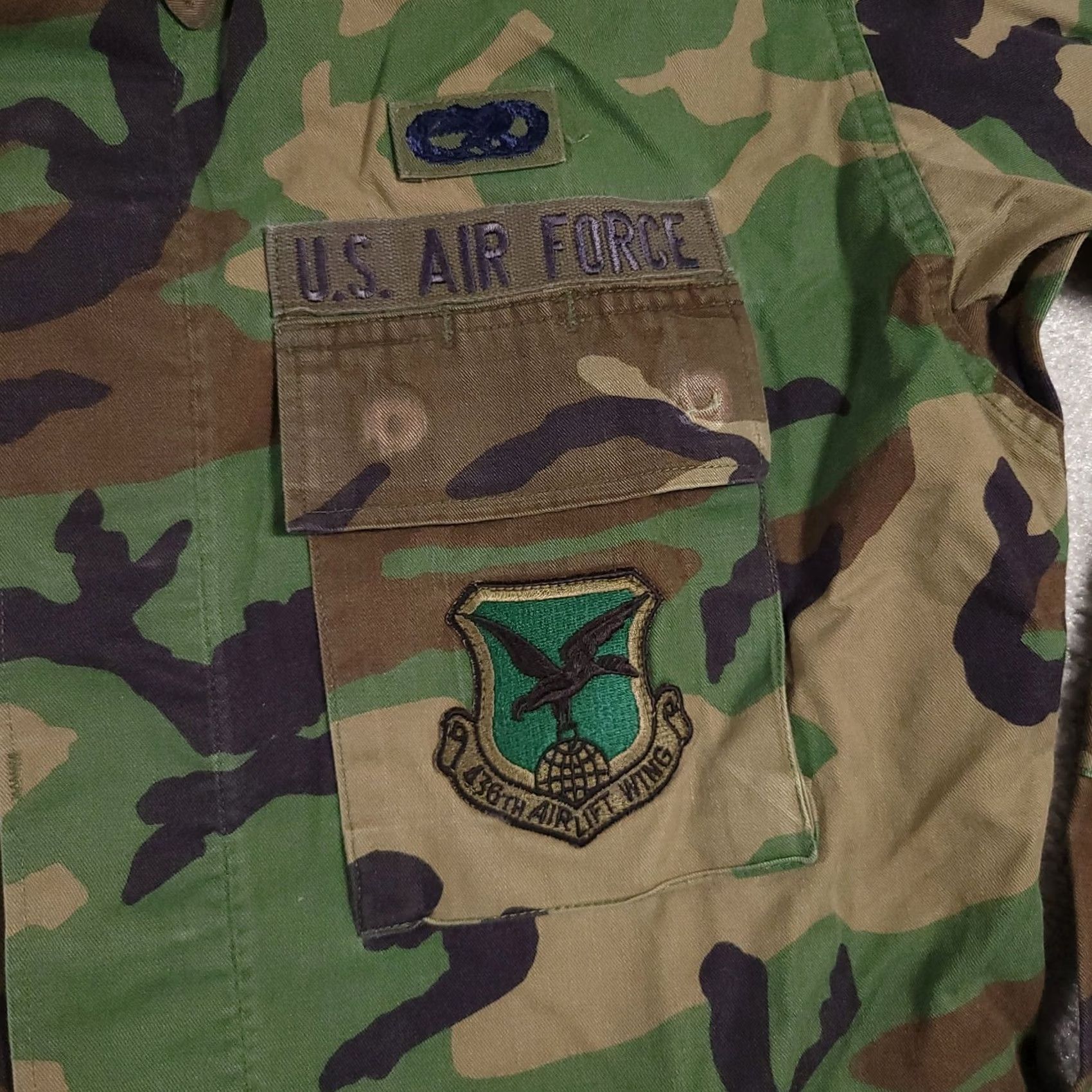Vintage VINTAGE US Air Force BDU Jacket Mens M Long Camouflage 436th Airlift Wing 90s Shirt Size US M / EU 48-50 / 2 - 5 Thumbnail